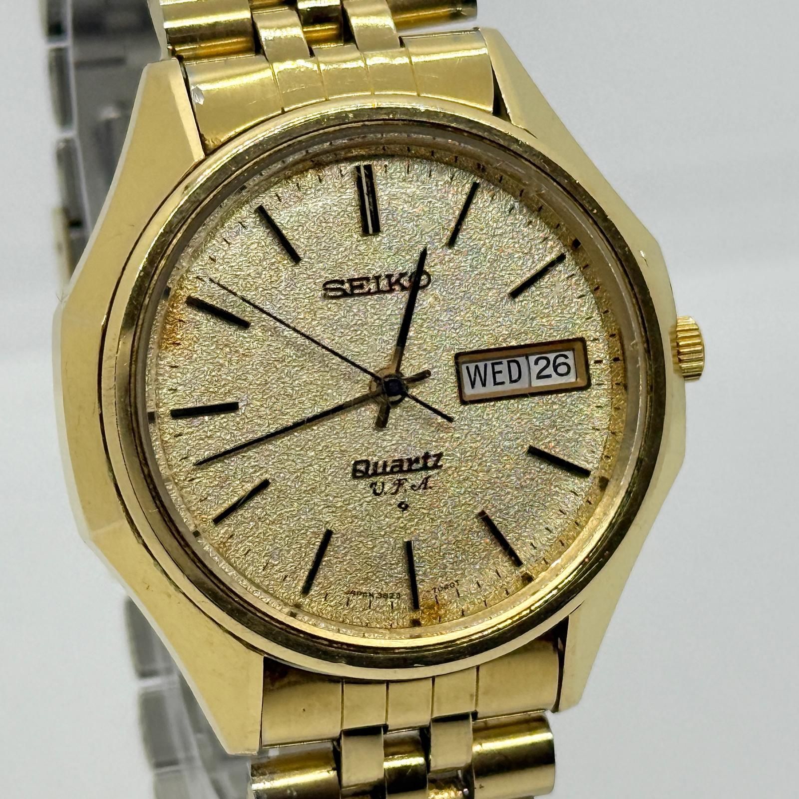 SEIKO セイコー V.F.A 3823-7040 ゴールド QZ メンズ 腕時計 稼働品 SEIKO セイコー V.F.A 3823-7040 ゴールド QZ メンズ 腕時計 稼働品