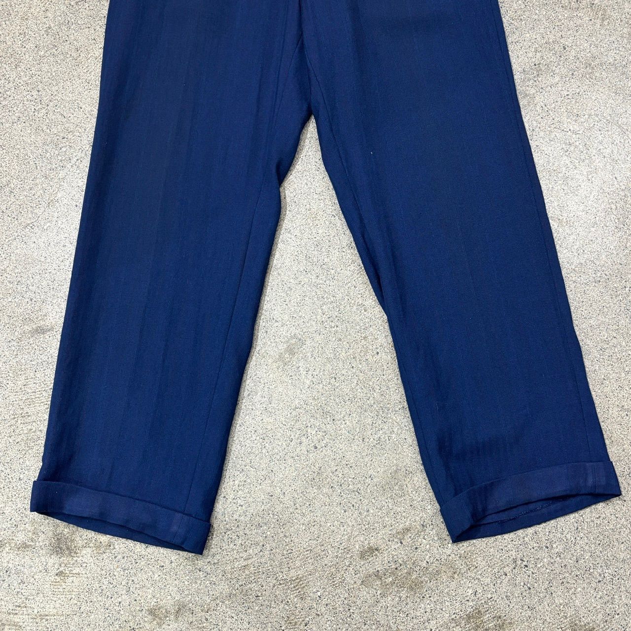 【Unknown】30~50s NAVY Rayon Gabardine Slacks W34 L30 【Unknown】30~50s NAVY Rayon Gabardine Slacks W34 L30