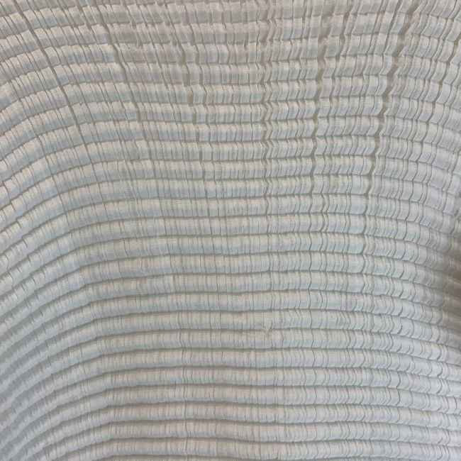 【中古】　ISSEY MIYAKE　トップス　長袖　クルーネック　プリーツ　ストレッチ　無地　ドメスティック　古着　/2496