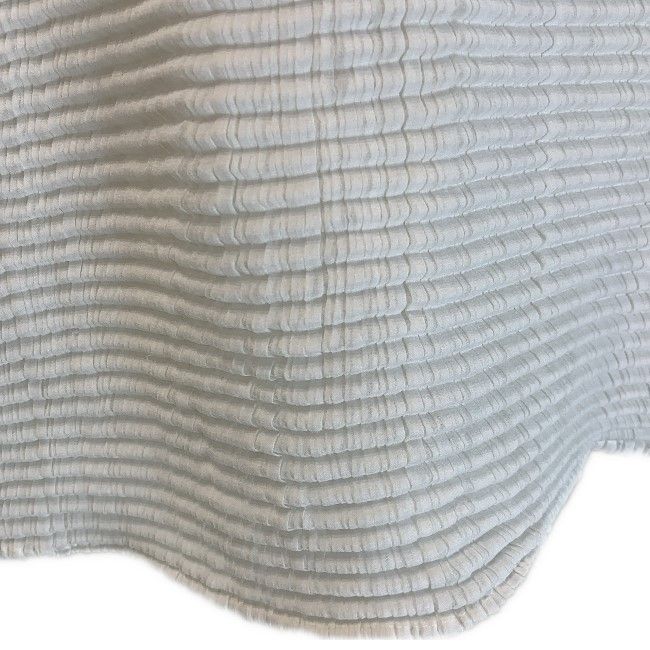 【中古】　ISSEY MIYAKE　トップス　長袖　クルーネック　プリーツ　ストレッチ　無地　ドメスティック　古着　/2496