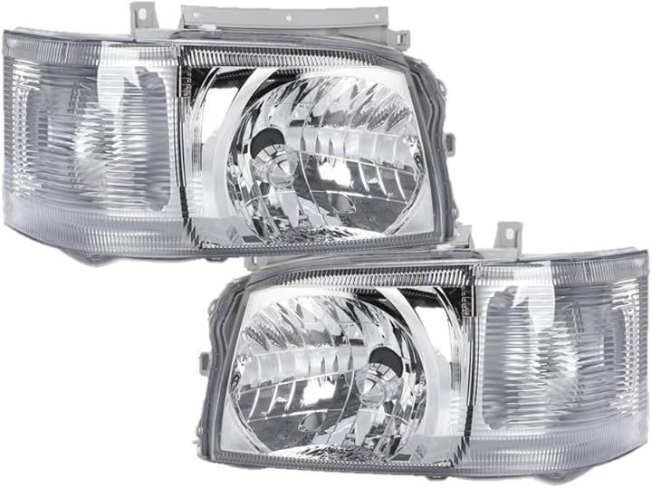 world Imp Motor 互換品トヨタ 用 レジアスエース 200系 ヘッドライト 左右セット レべライザー 付 1型 2型 ランプ 純正 タイプ (クリア)