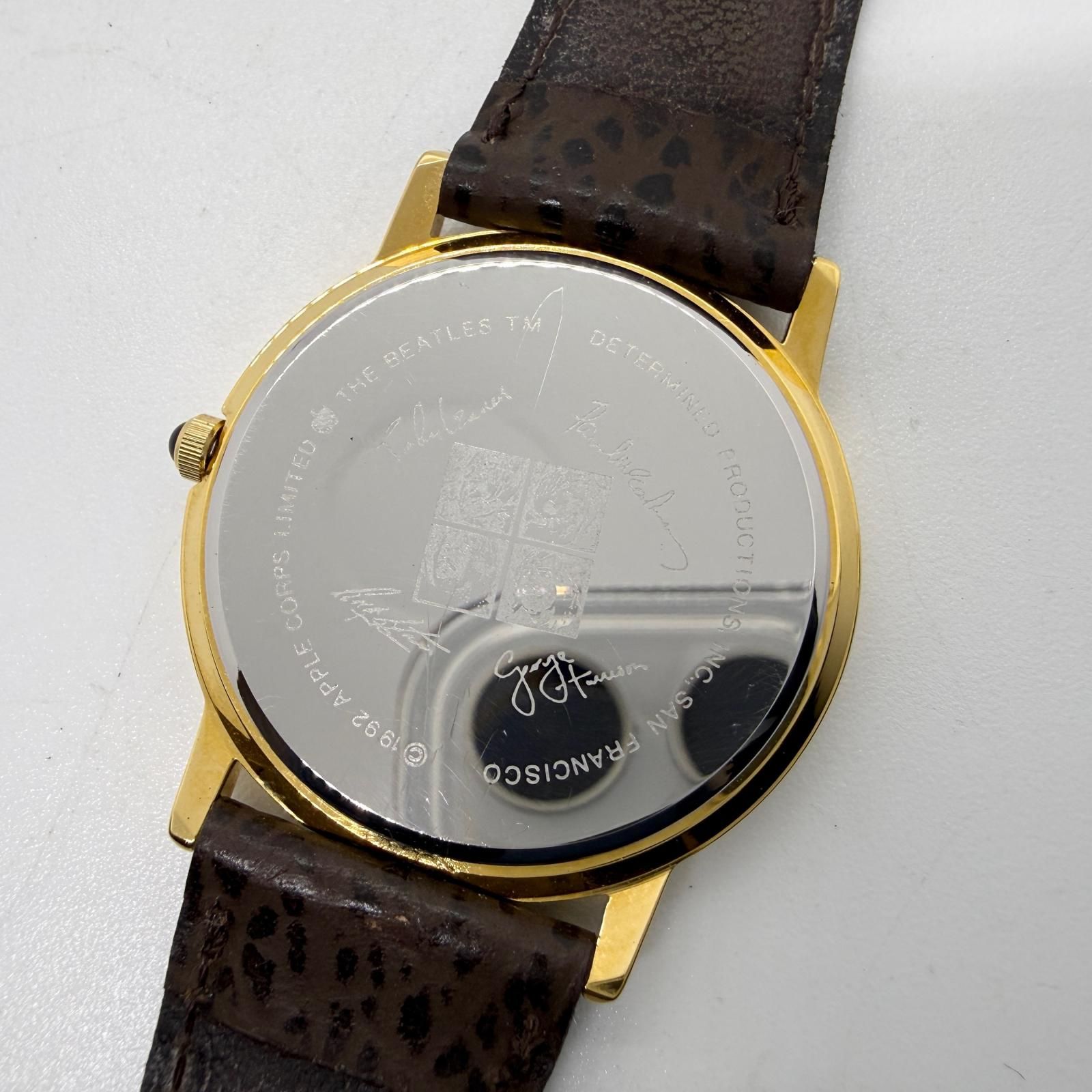The Beatles ビートルズ 30周年記念 ゴールド QZ メンズ 腕時計 稼働品