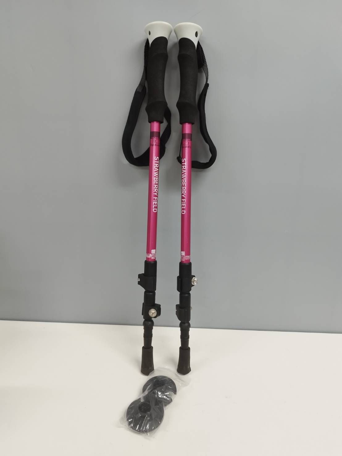 【良品】キザキ STRAWBERRY FIELD/トレッキングポール/110cm/ピンク