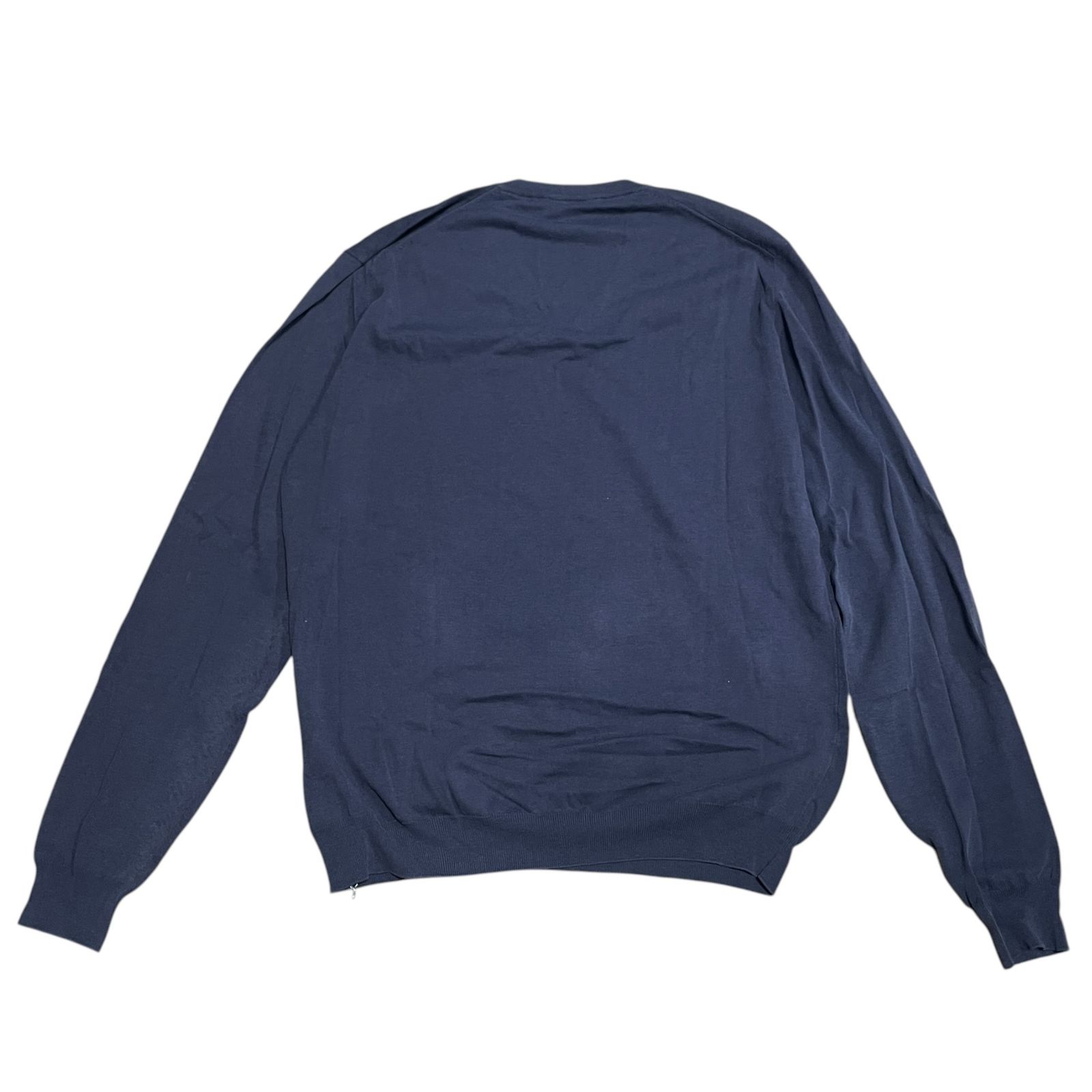 ◇未使用品◇ZANONE ザノーネ Vネック ニット 綿 コットン ネイビー 