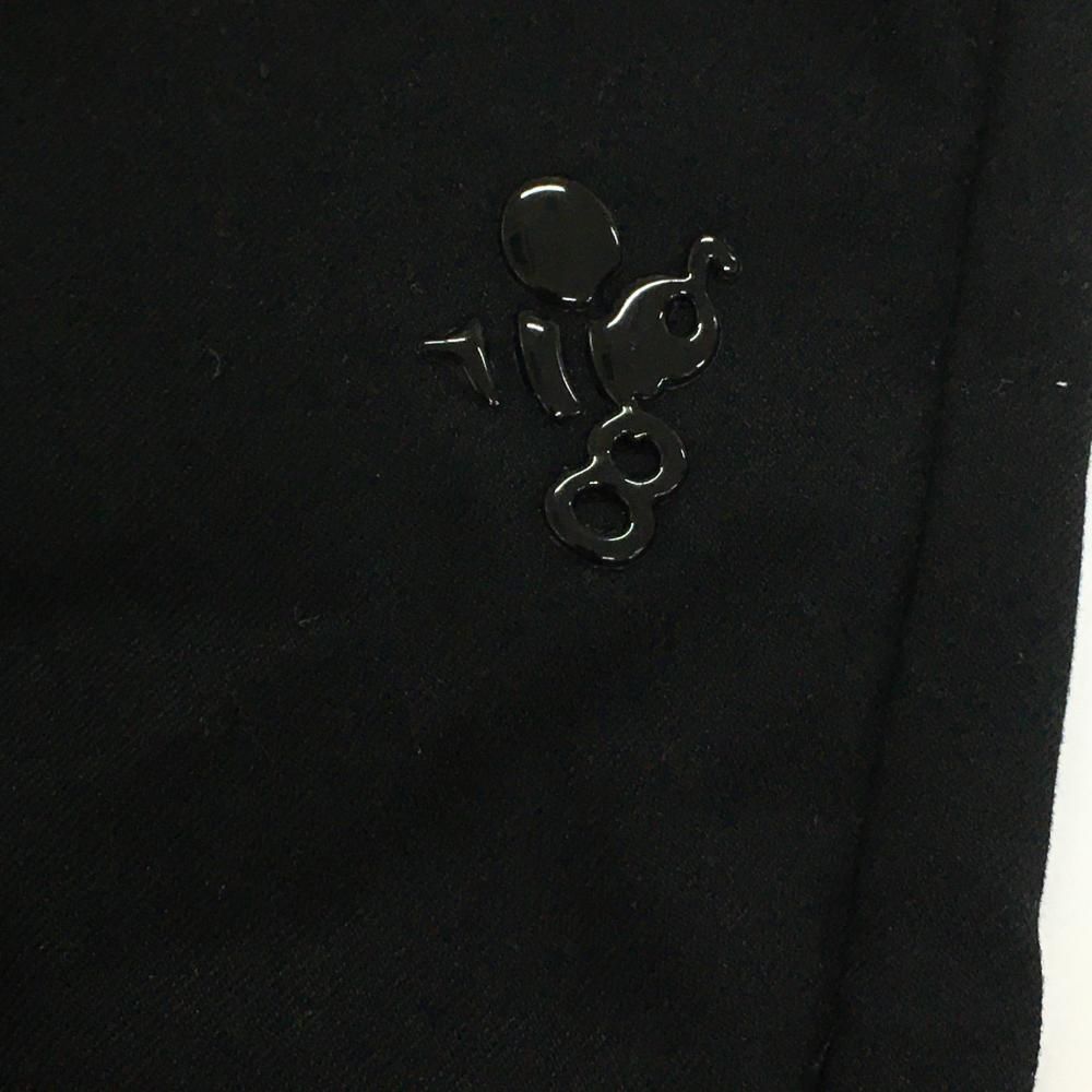 超美品】ハチヤーズ ハーフパンツ 黒 前裾ライン ストレッチ メンズ M