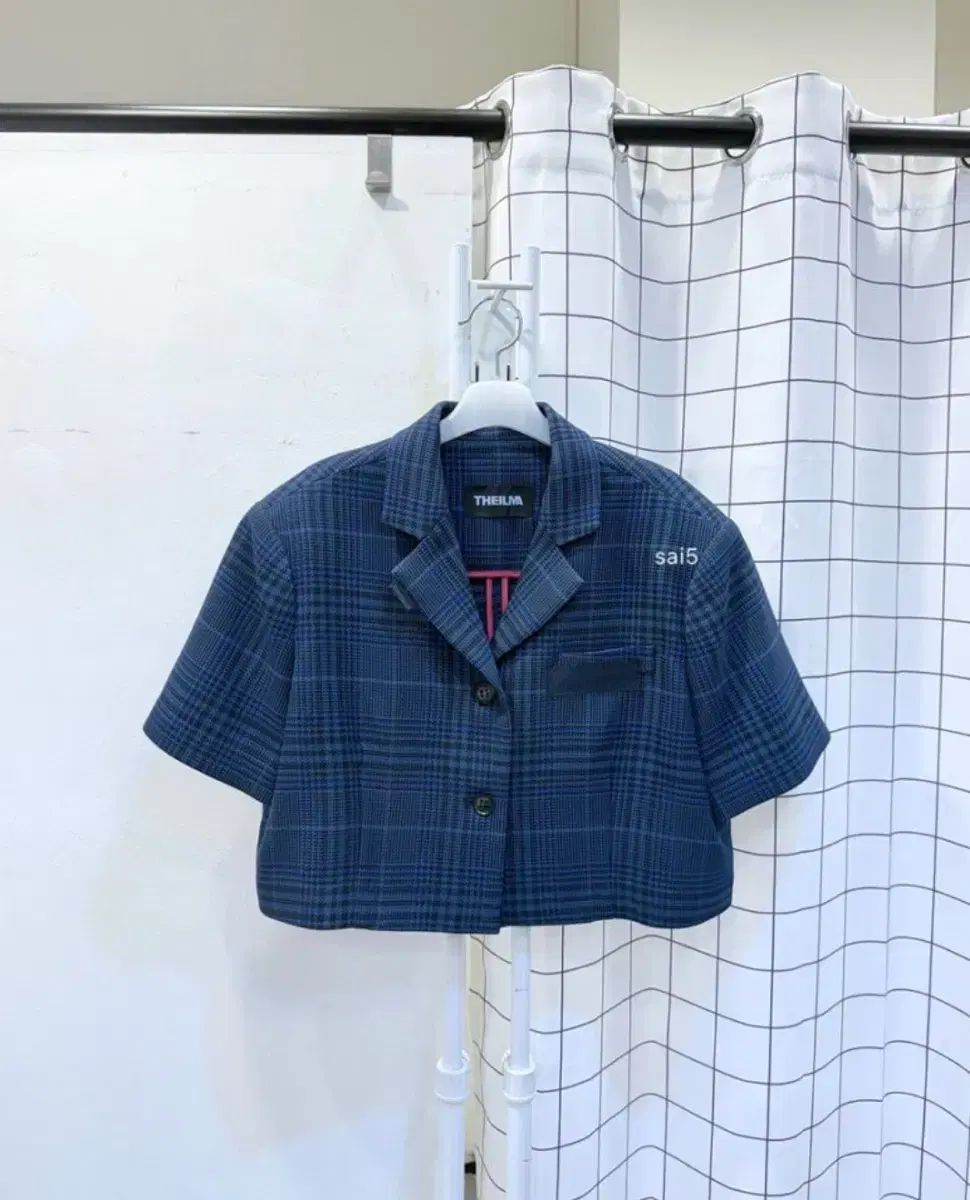THE ILMA CHECK 半袖 麻 ジャケット 11,426円