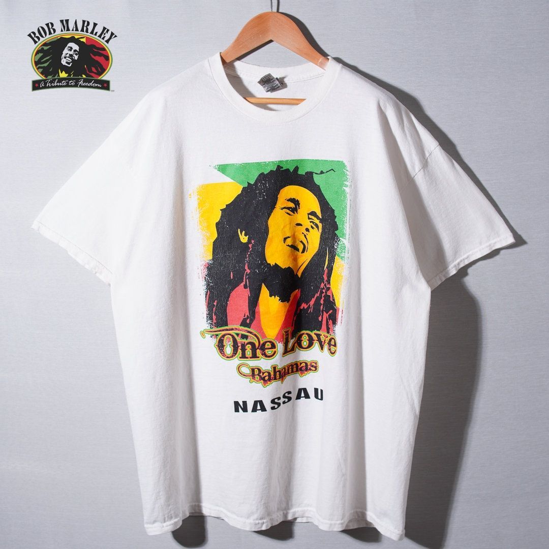 ボブマーリー Tシャツ XL ホワイト Bob Marley One Love ラスタカラー 