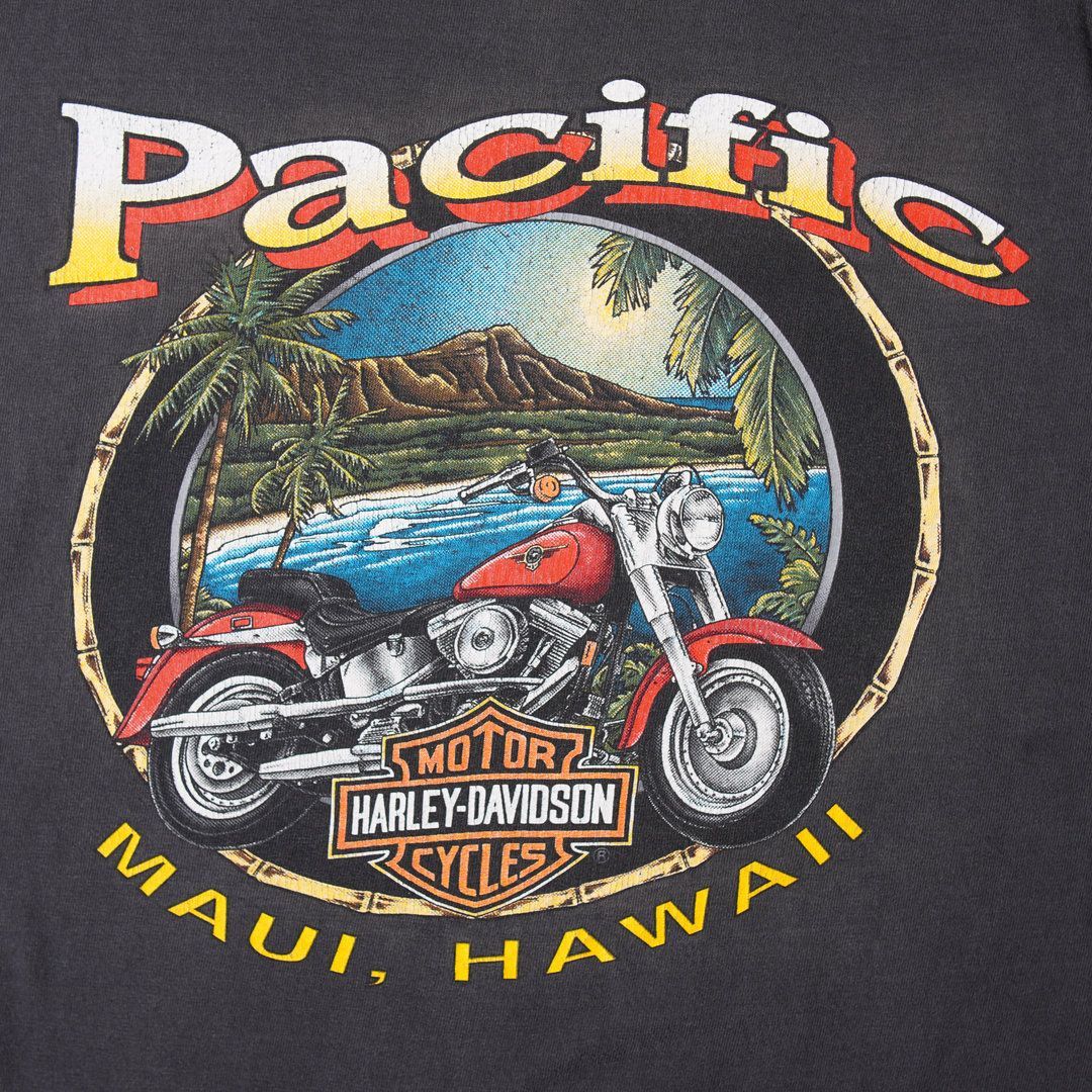 90s USA製 ハーレーダビッドソン Tシャツ XXL ブラック ハーレーT