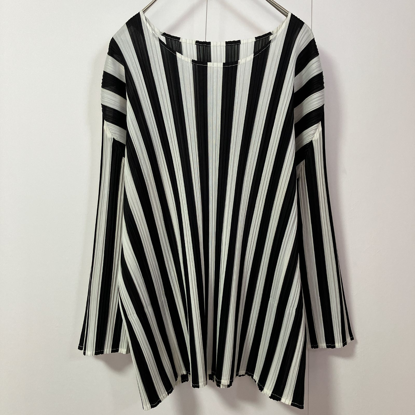 希少サンプル品】PLEATS PLEASE プリーツプリーズ ストライプ トップス