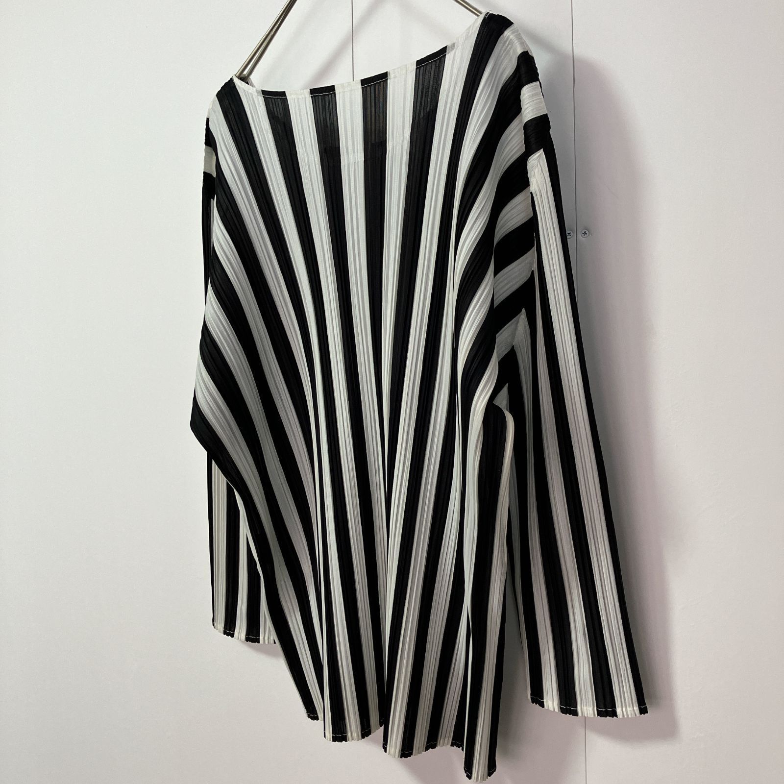 希少サンプル品】PLEATS PLEASE プリーツプリーズ ストライプ トップス