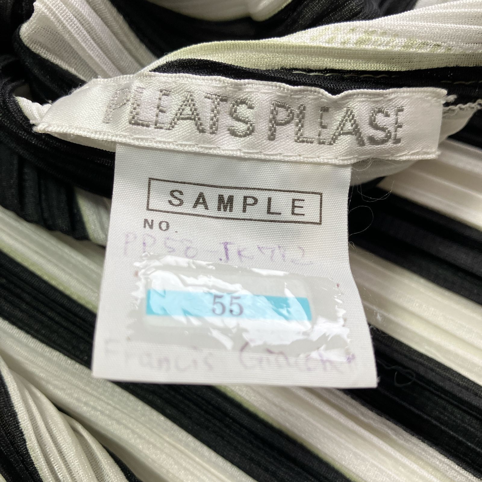 希少サンプル品】PLEATS PLEASE プリーツプリーズ ストライプ トップス