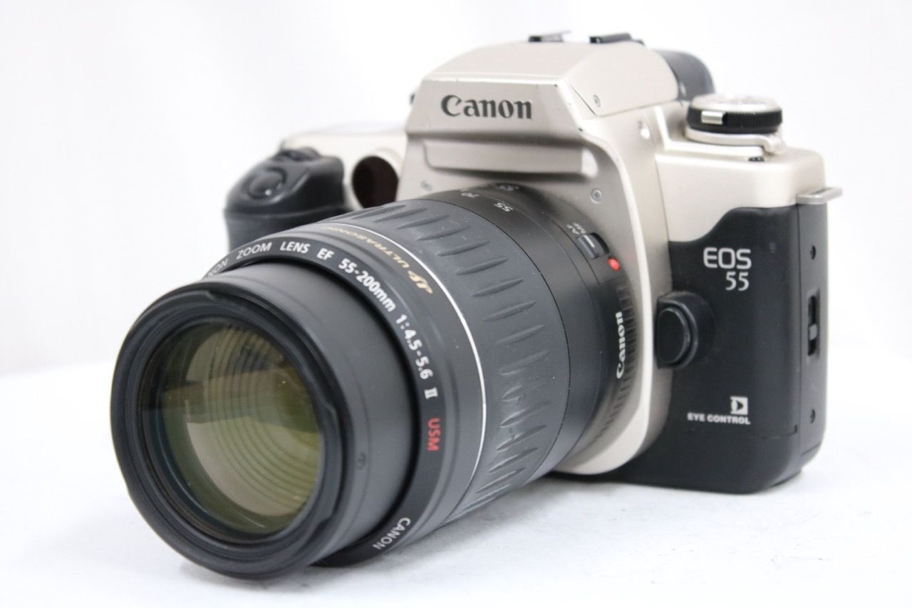 【返品保証】 キャノン Canon EOS 55 EF 55-200mm F4.5-5.6 II USM ボディレンズセット e13144