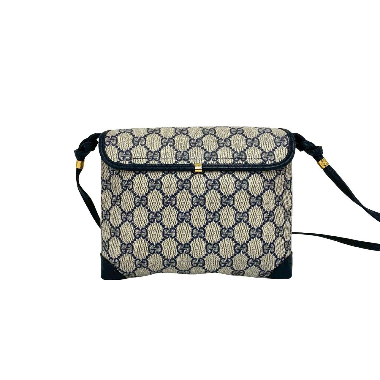 極 美品 GUCCI グッチ オールドグッチ GG ロゴ 柄 レザー 本革 ミニ