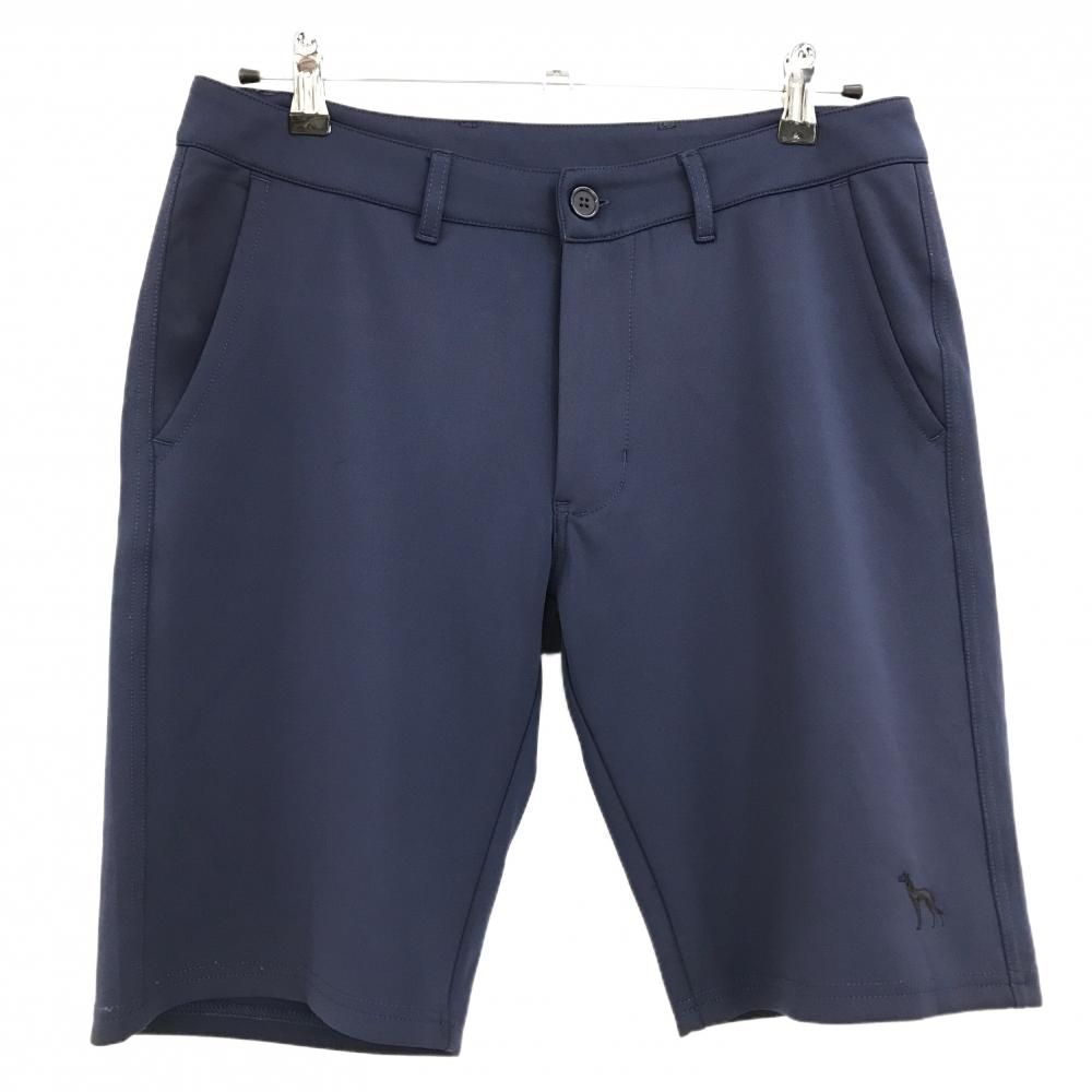 美品】アダバット ハーフパンツ ネイビー シンプル ロゴ刺しゅう