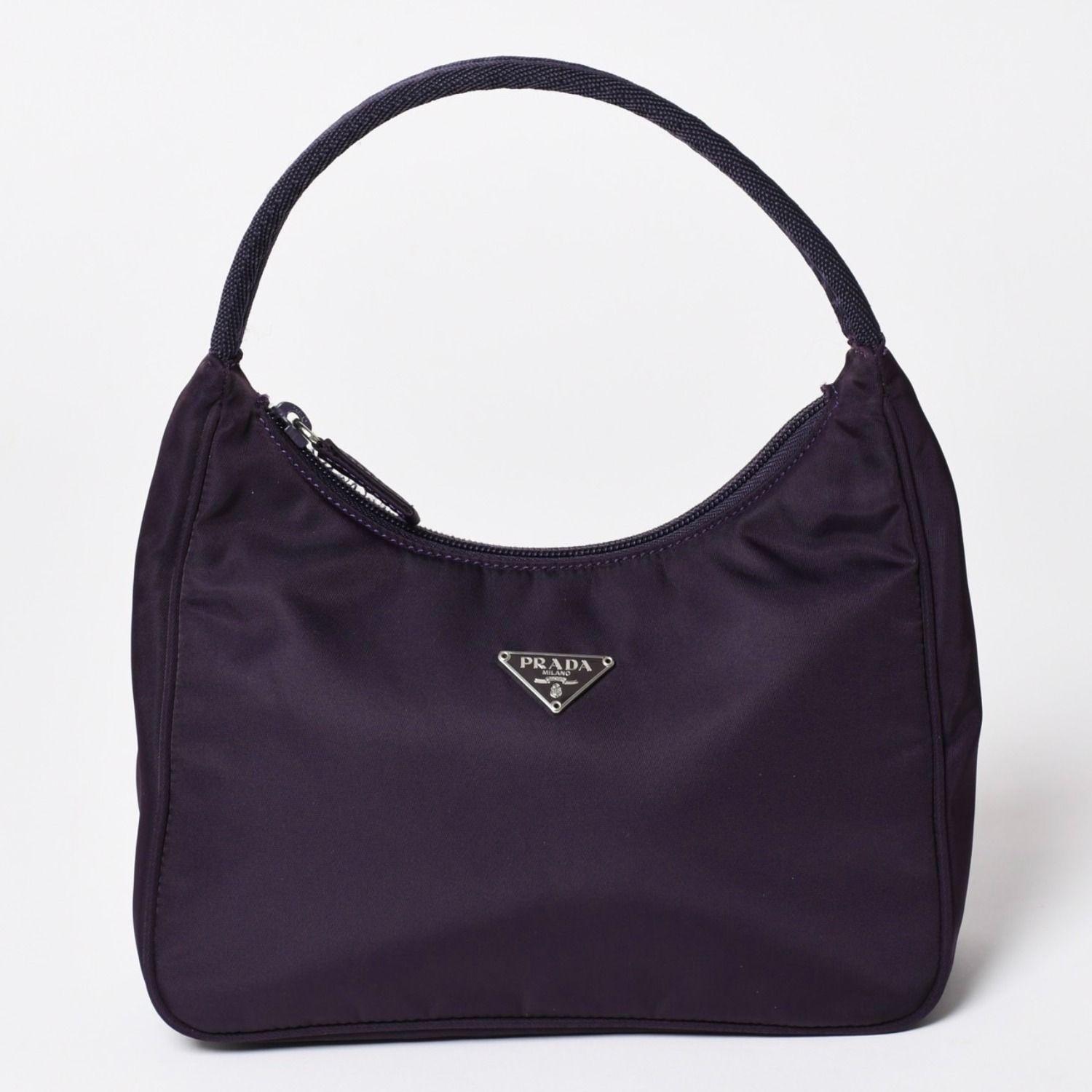 極美品 PRADA プラダ ホーボー ハンドバッグ MV515 トライアングルロゴ 
