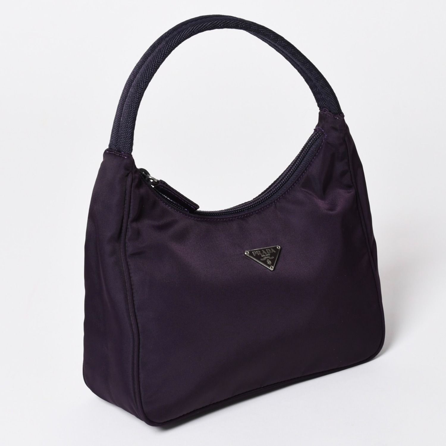 極美品 PRADA プラダ ホーボー ハンドバッグ MV515 トライアングルロゴ