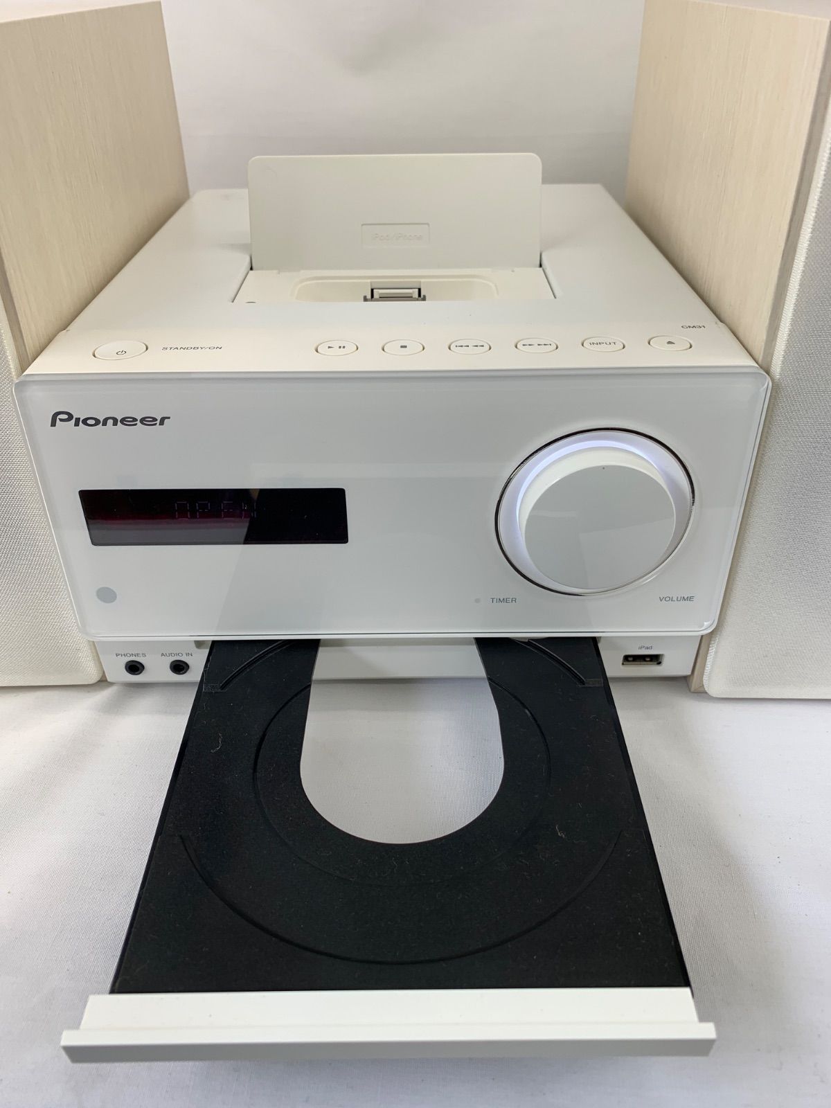 B-12 ジャンク品 Pioneer パイオニア CDミニコンポ ホワイト S-CM31-W