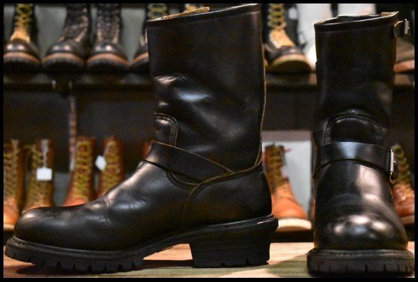 【10D 良品 PT91刺繍】レッドウィング 8280 ナイフポケット エンジニア 黒 ブラッククローム 2268 ブーツ redwing HOPESMORE【GE469】