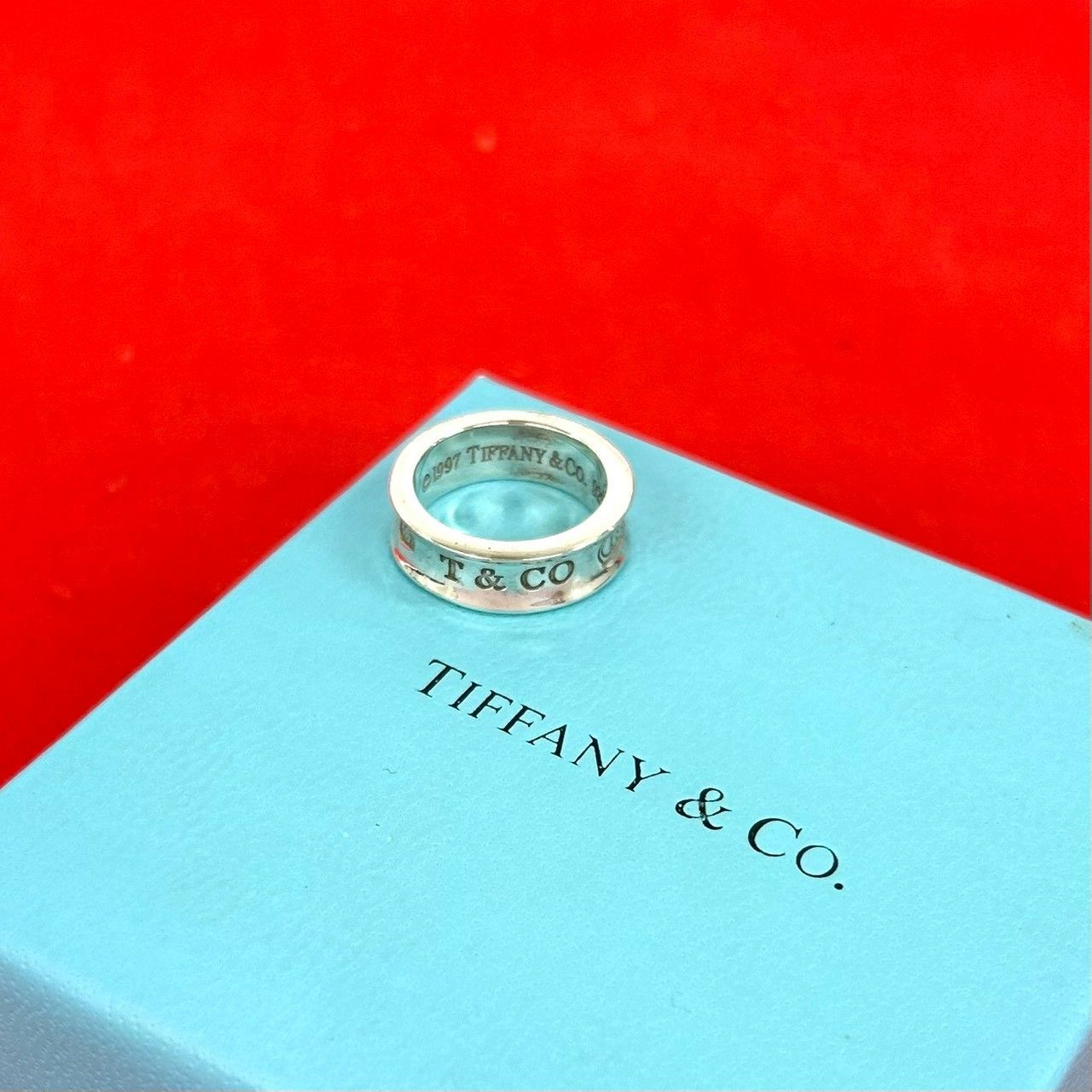 極 美品 TIFFANY&Co. ティファニー ヴィンテージ ナロー リング シルバー925 ９号 指輪 アクセサリー ジュエリー シルバー l75-4