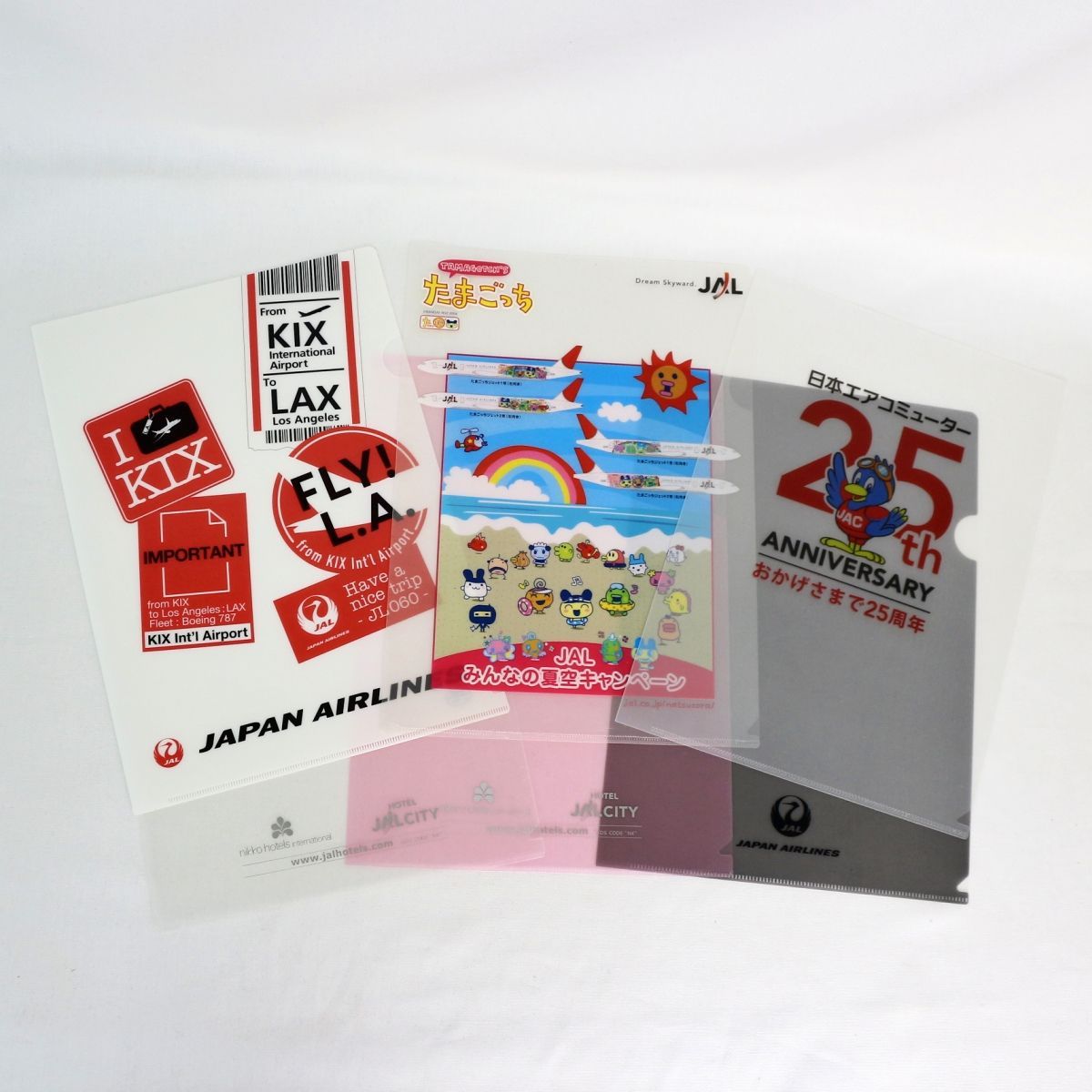 ST] JAL クリアファイル 6枚セット A4 非売品 たまごっち 日本エア