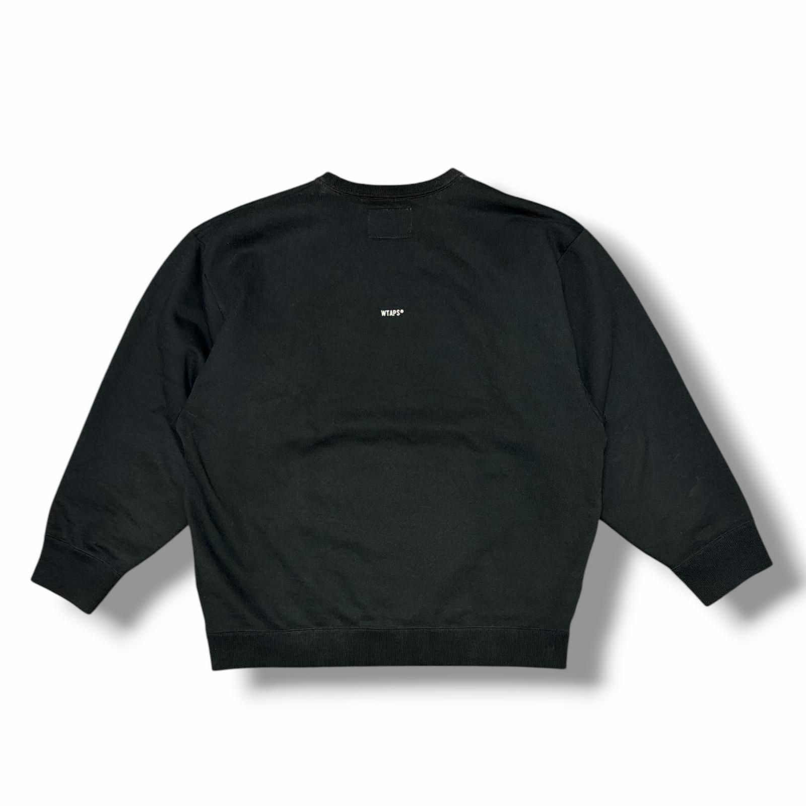 参考上代29700円 WTAPS 25AW SIGN-YD / SWEATER サインYDセーター スウェット トレーナー ダブルタップス 252ATDT-CSM01 ブラック 4 （16072M） 参考上代29700円 WTAPS 25AW SIGN-YD / SWEATER サインYDセーター