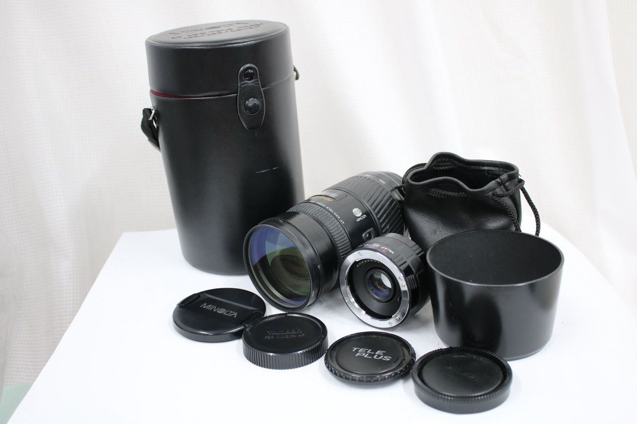 【返品保証】 ミノルタ Minolta AF APO TELE ZOOM 100-400mm F4.5-6.7 ケンコーMx-AF 2x TELEPLUS MC7 付き e13190