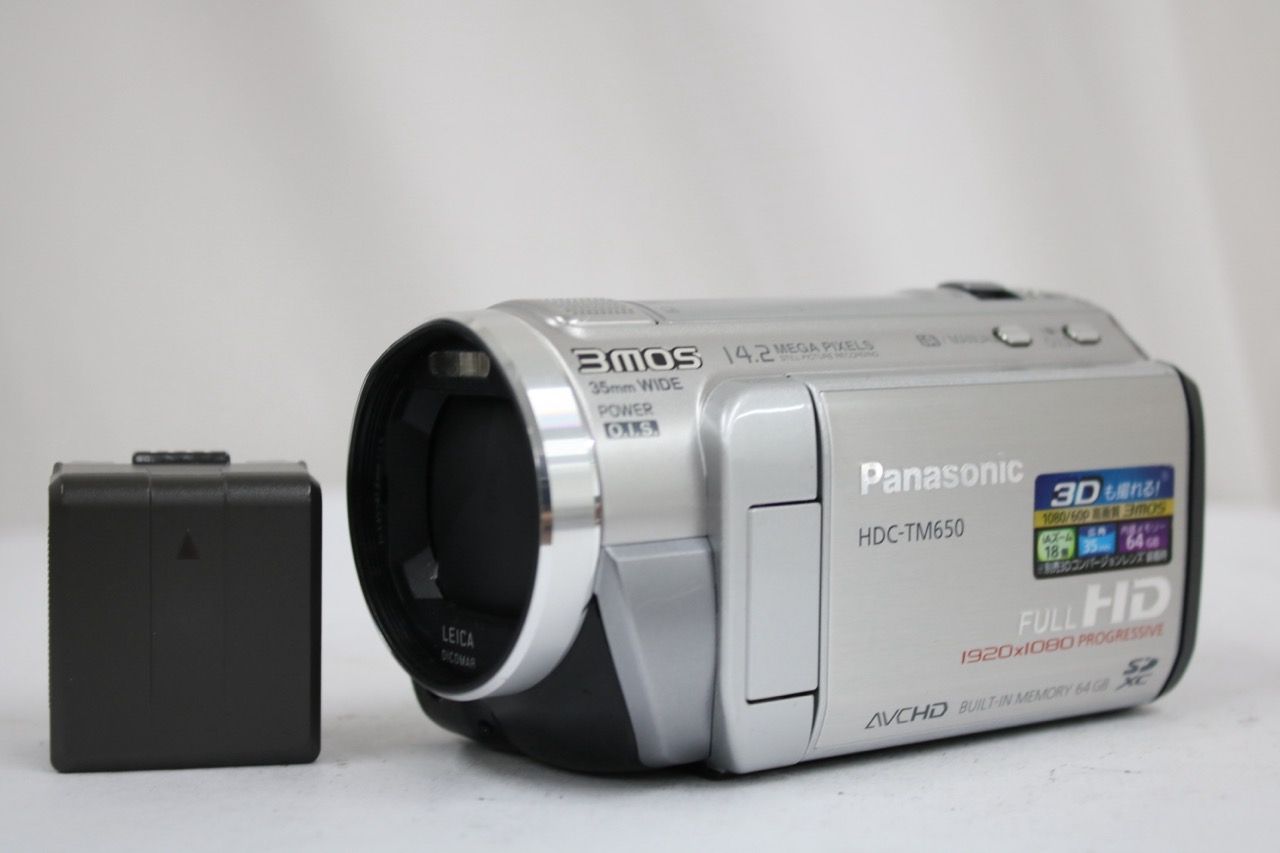 【返品保証】 パナソニック Panasonic HDC-TM650 12x バッテリー付き ビデオカメラ e13191