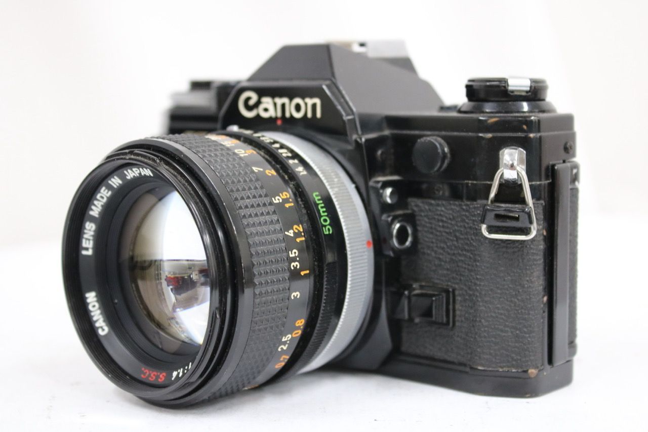 【返品保証】 キャノン Canon AE-1 ブラック FD 50mm F1.4 SSC ボディレンズセット e13216