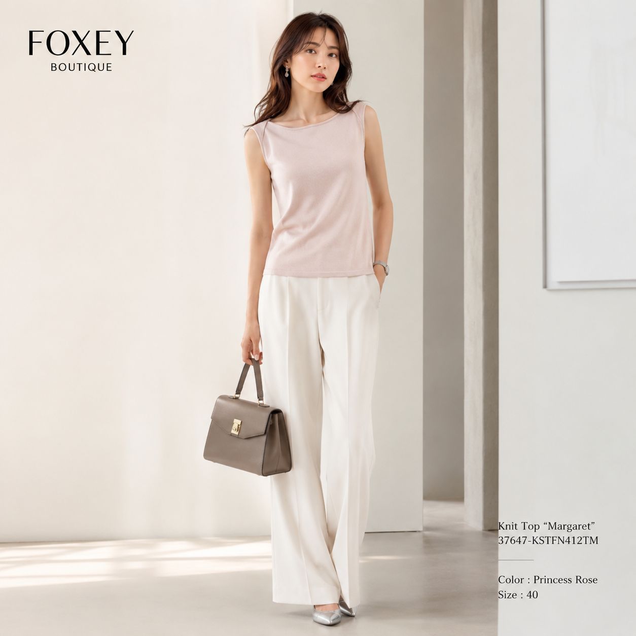 未使用に近い】FOXEY BOUTIQUE/フォクシーブティック 37647 Knit Top 