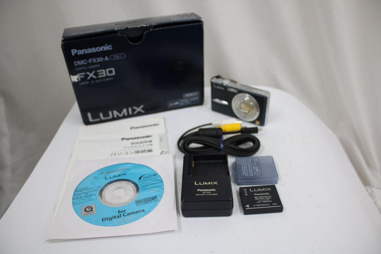 【返品保証】 【元箱付き】パナソニック Panasonic LUMIX DMC-FX30 ネイビー コンパクトデジタルカメラ e13259