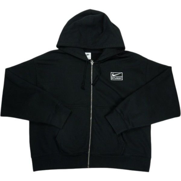Size【L】 STUSSY ステューシー ×NIKE 25FW STONE WASHED FLEECE ZIP HOODIE Black ジップパーカー 黒 【中古品-非常に良い】 30009073