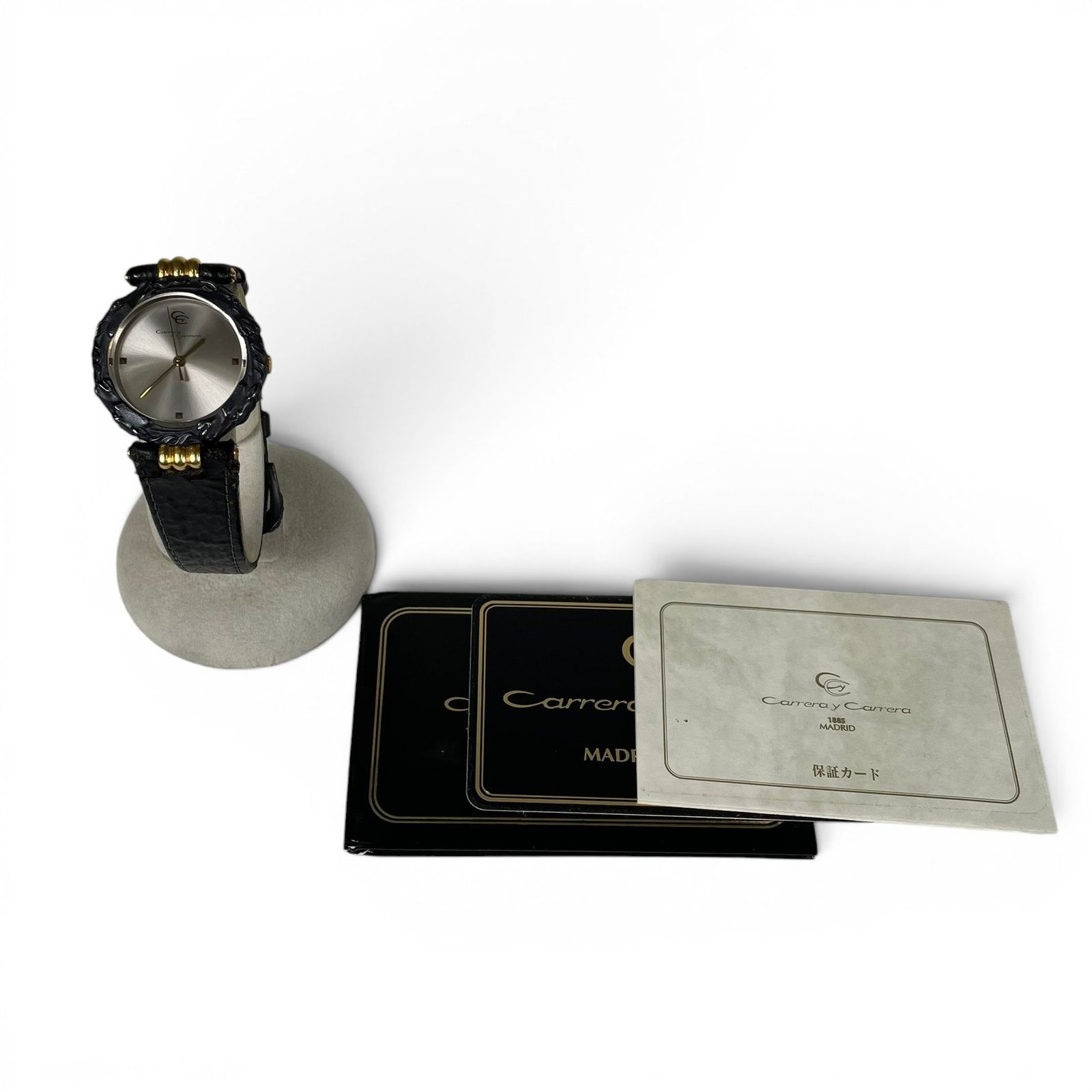 Carrera y Carrera 腕時計 クオーツ 黒 ブラック ジャンク CARRERAY CARRERA カレライカレラ 腕時計 クォーツ カバージョ 206 934