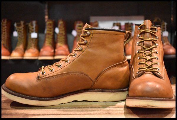 【9D 中古 09年】レッドウィング 2904 ラインマン 茶 ブラウン オロイジナル LTT 編み上げ レースアップ ブーツ redwing HOPESMORE【GE475】