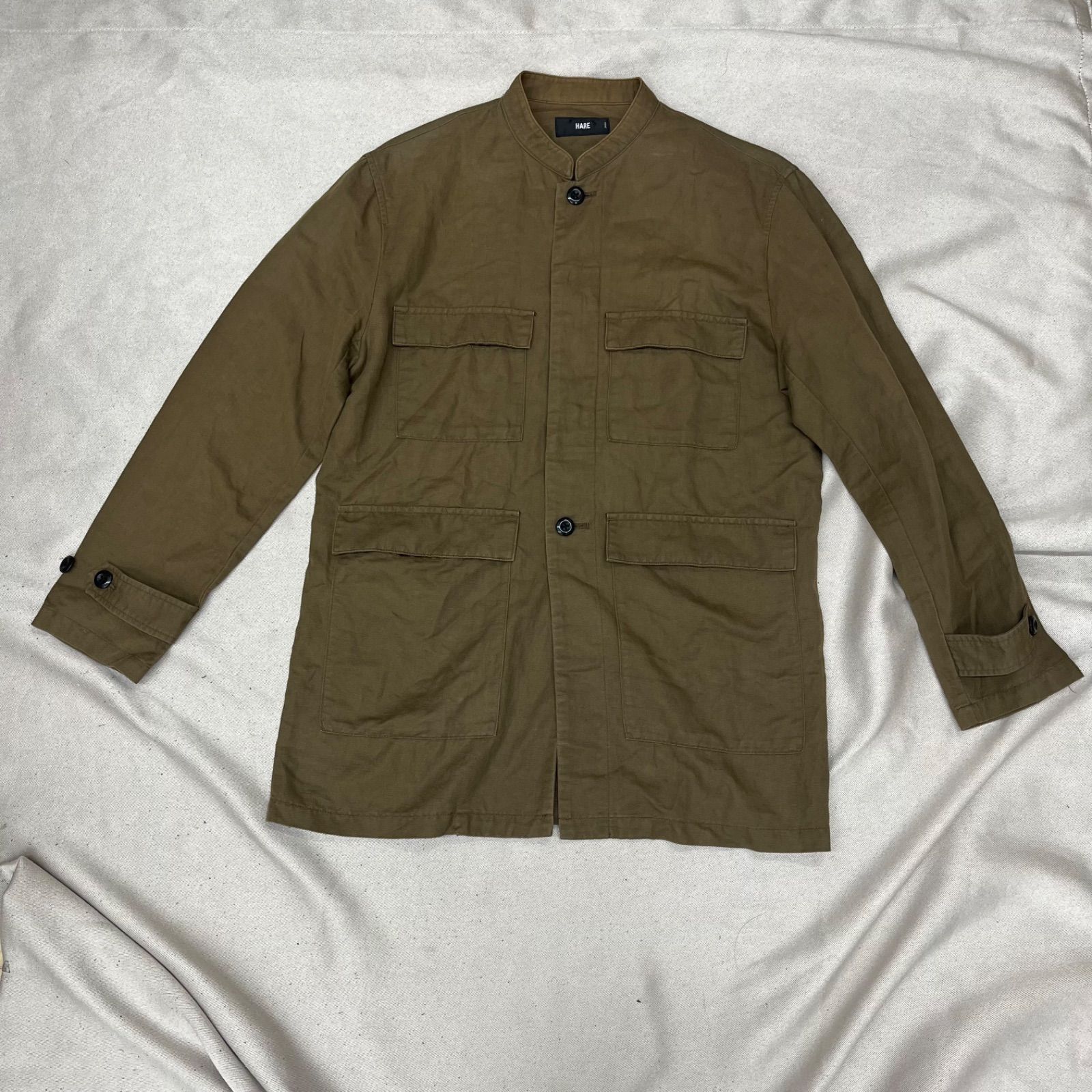 HARE ハレ スタンドカラー ジャケット シャツ 長袖 ワークシャツ 