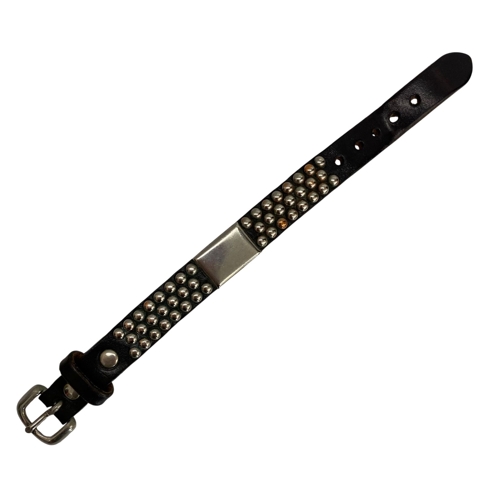 ★WOLF'S HEAD レザースタッズ バングル ウルフズヘッド WOLF'S HEAD WRIST BAND スタッズ レザー ブレスレット