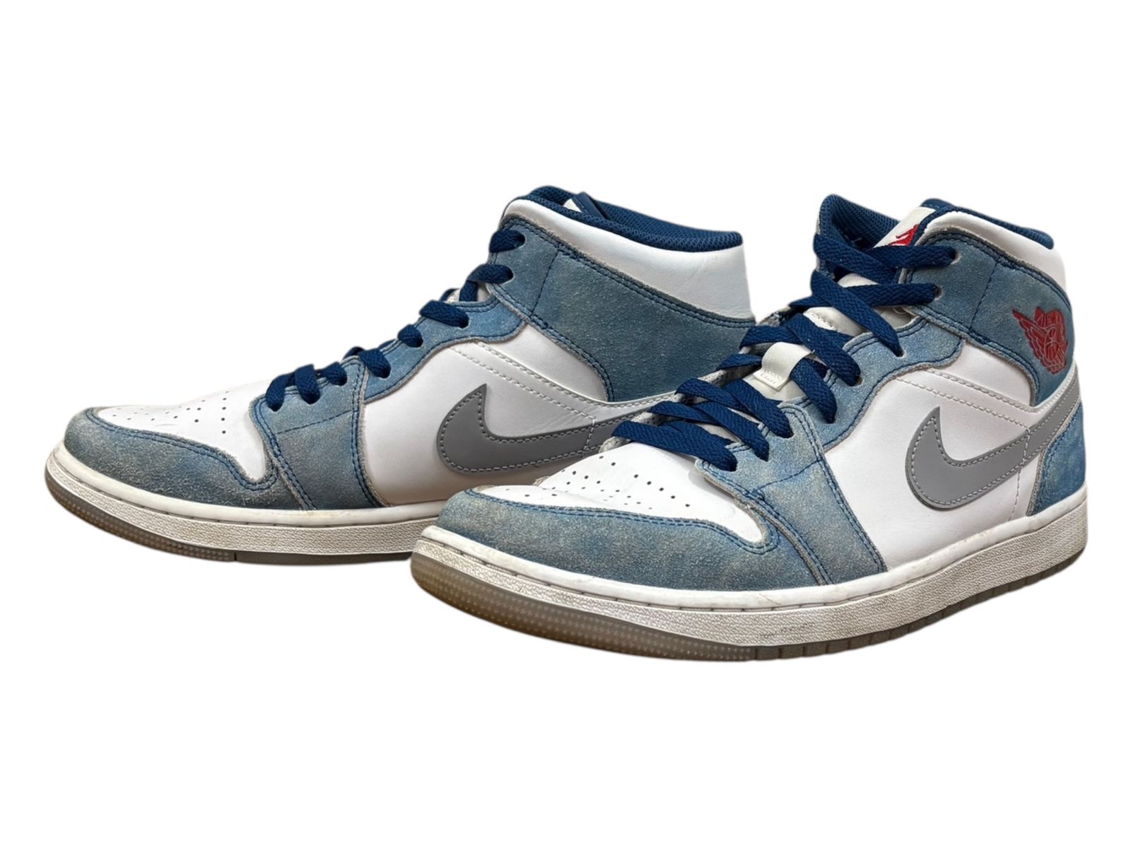 NIKE (ナイキ) スニーカー Air Jordan 1 Mid SE White/Hyper Royal/Red DN3706-401 27.5cm US9.5 ブルー メンズ/078