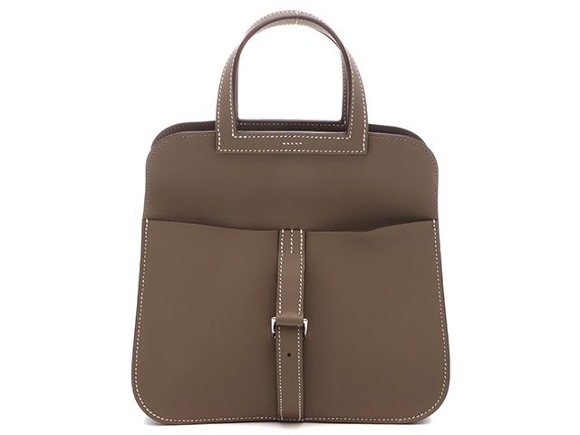 HERMES エルメス ショルダーバッグ アルザンミニ　エトゥープ　シルバー金具 ヴォースイフト K刻印　2025年頃製造　ユニセックス【中古】432