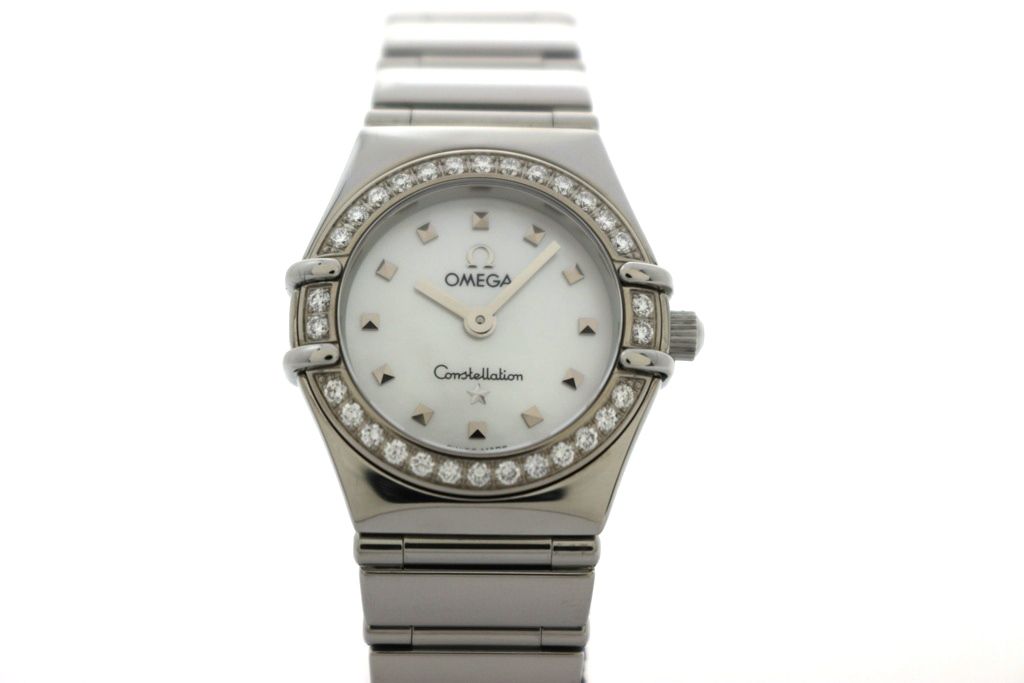 OMEGA オメガ コンステレーション マイチョイス ダイヤベゼル 1465.71 ステンレススチール ホワイトシェル（白蝶貝） レディース クオーツ 2148104037558 【200】【中古】