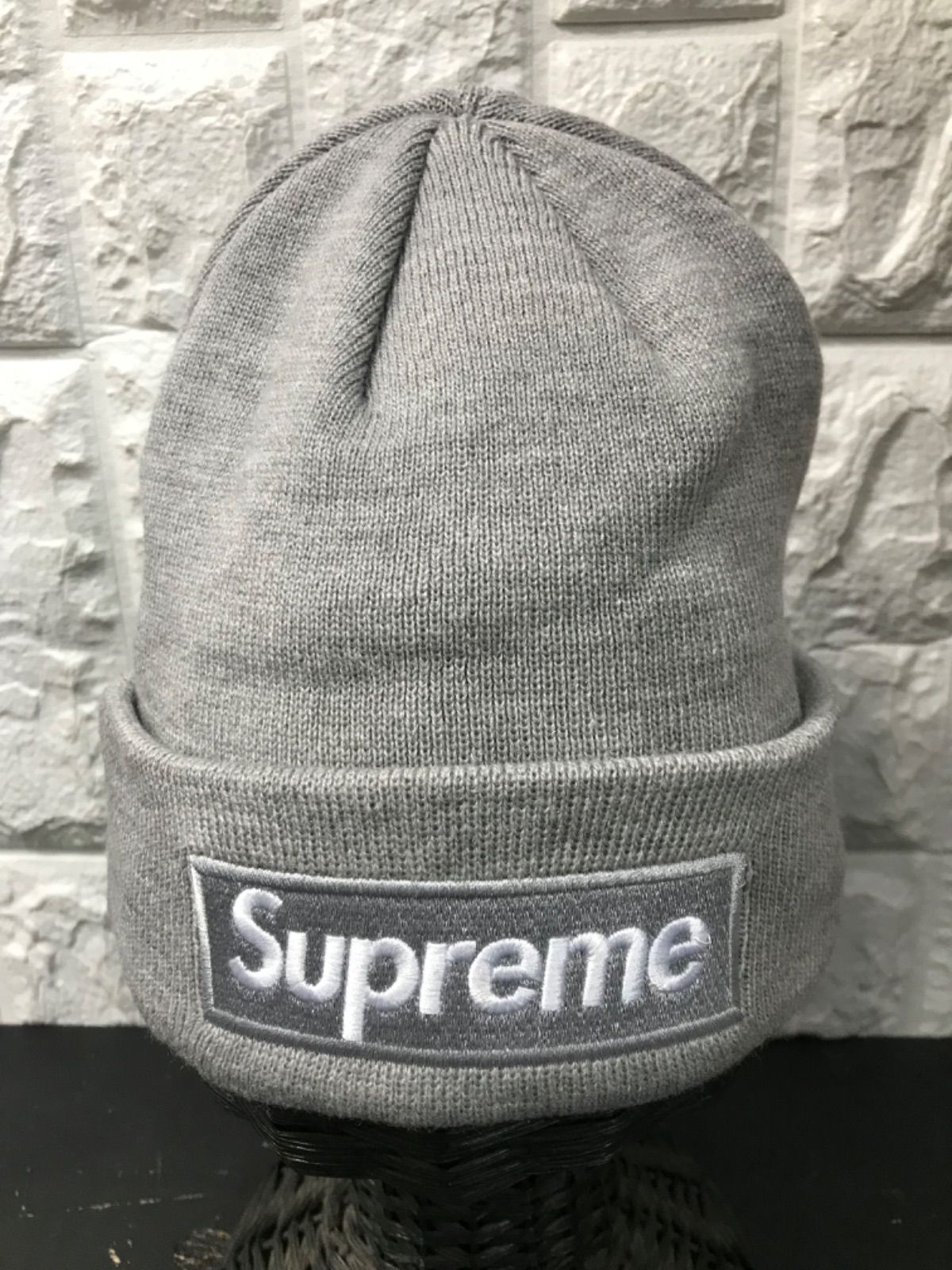 Supreme × New Era Box Logo Beanie