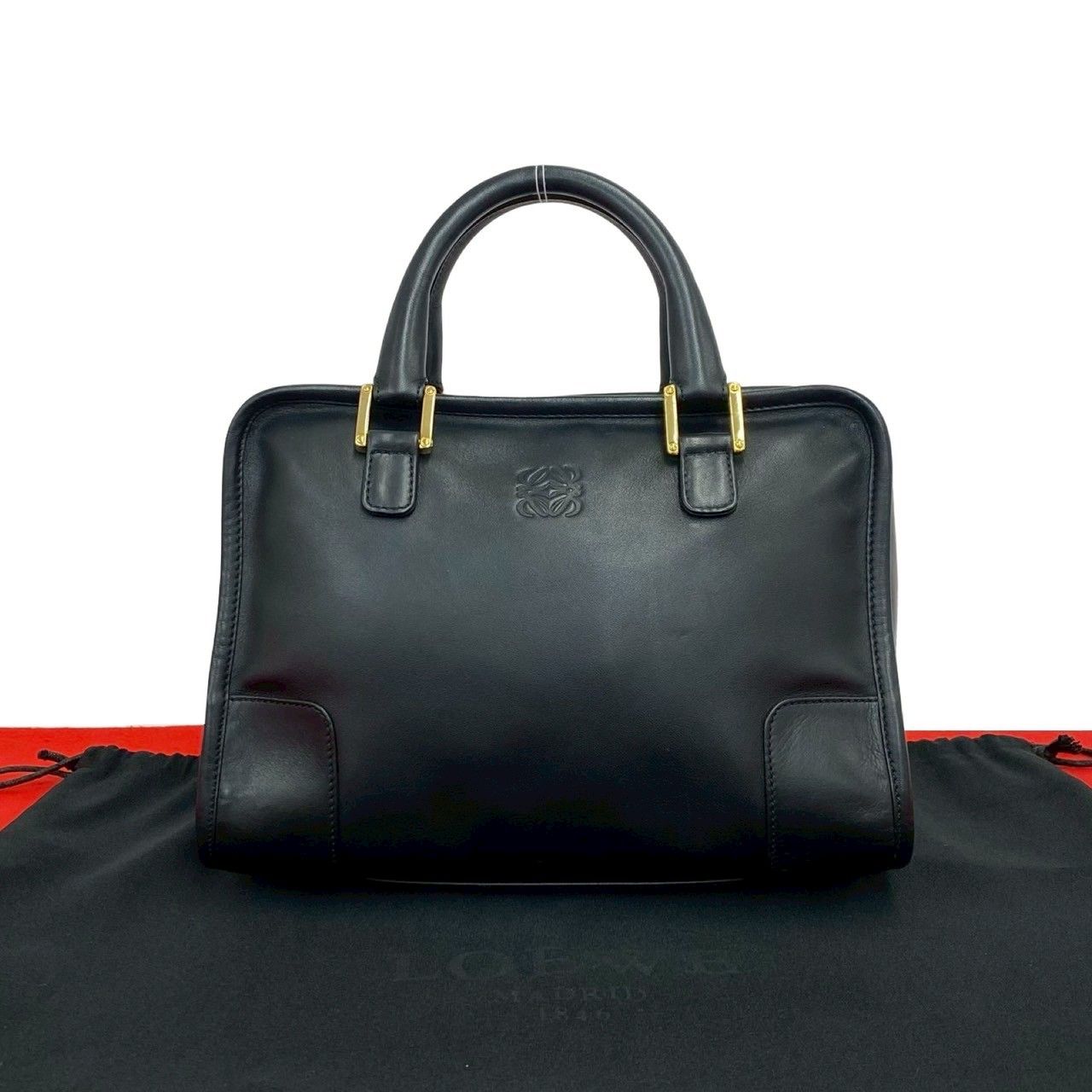 極 美品 袋付き LOEWE ロエベ ヴィンテージ アマソナ 28 アナグラム 