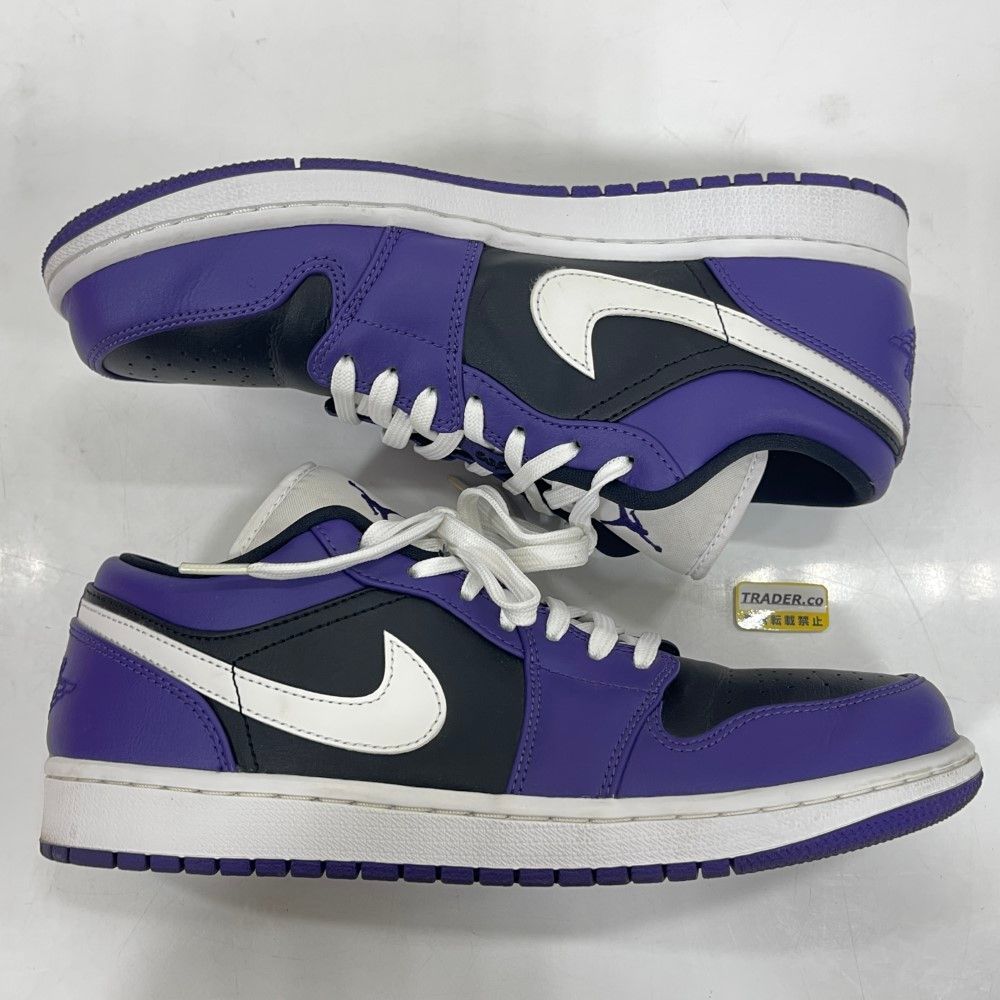 07w1730☆ NIKE AIR JORDAN 1 LOW “COURT PURPLE/WHITE/BLACK” ナイキ 