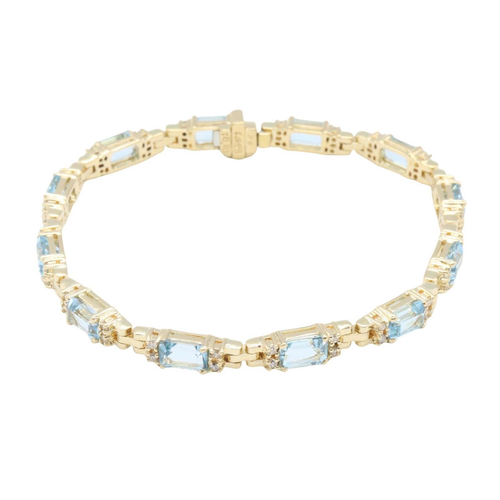 ジュエリー JEWELRY ブレスレット ブルートパーズ ブレスレット ﾌﾞﾙｰﾄﾊﾟｰｽﾞ 15.4g K18（イエローゴールド） ブルートパーズ ブレスレット レディース