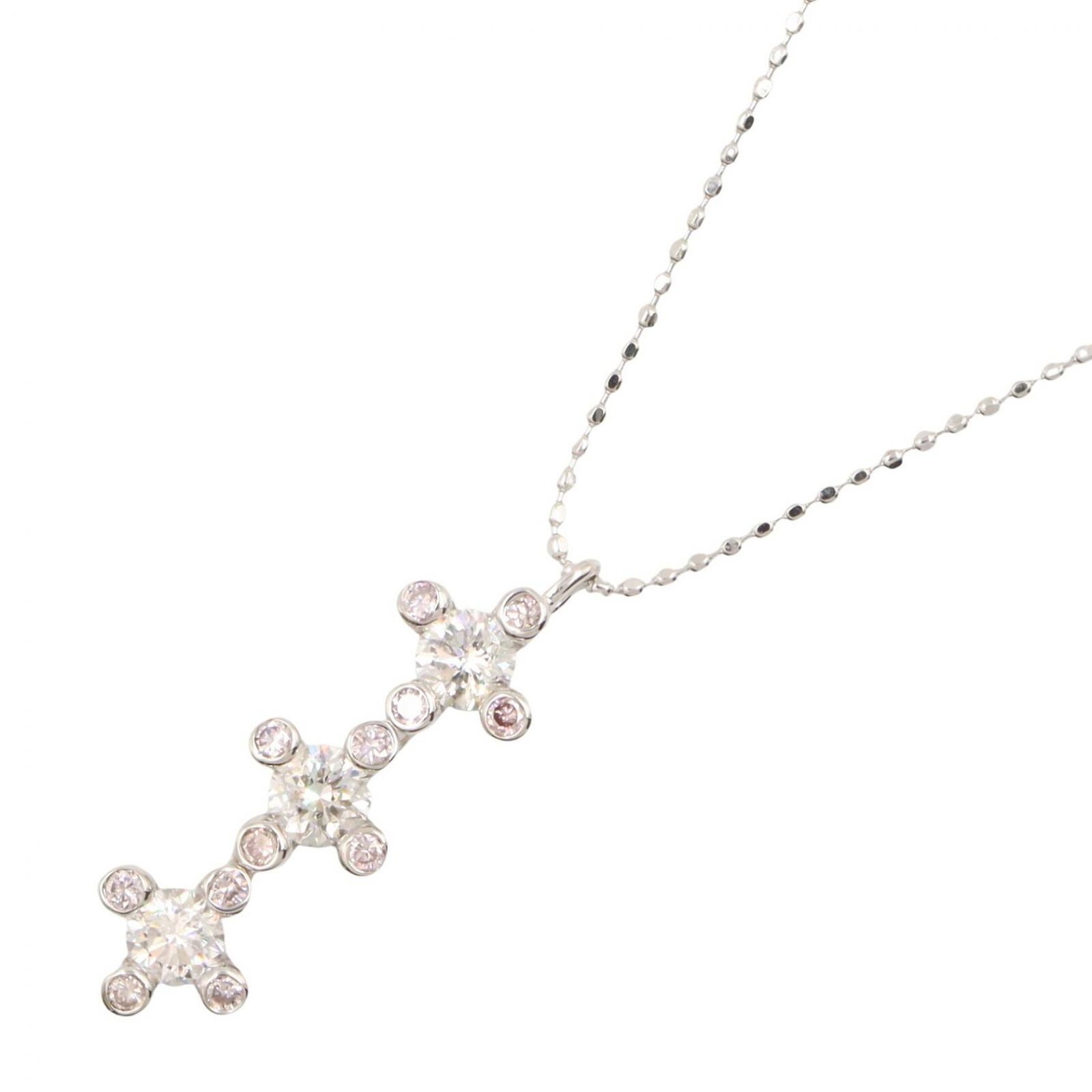 ジュエリー JEWELRY ネックレス ダイヤモンド ネックレス ﾀﾞｲﾔ 3.0g 首回り45㎝ K18WG（ホワイトゴールド） ダイヤモンド ダイヤ ネックレス レディース Used A
