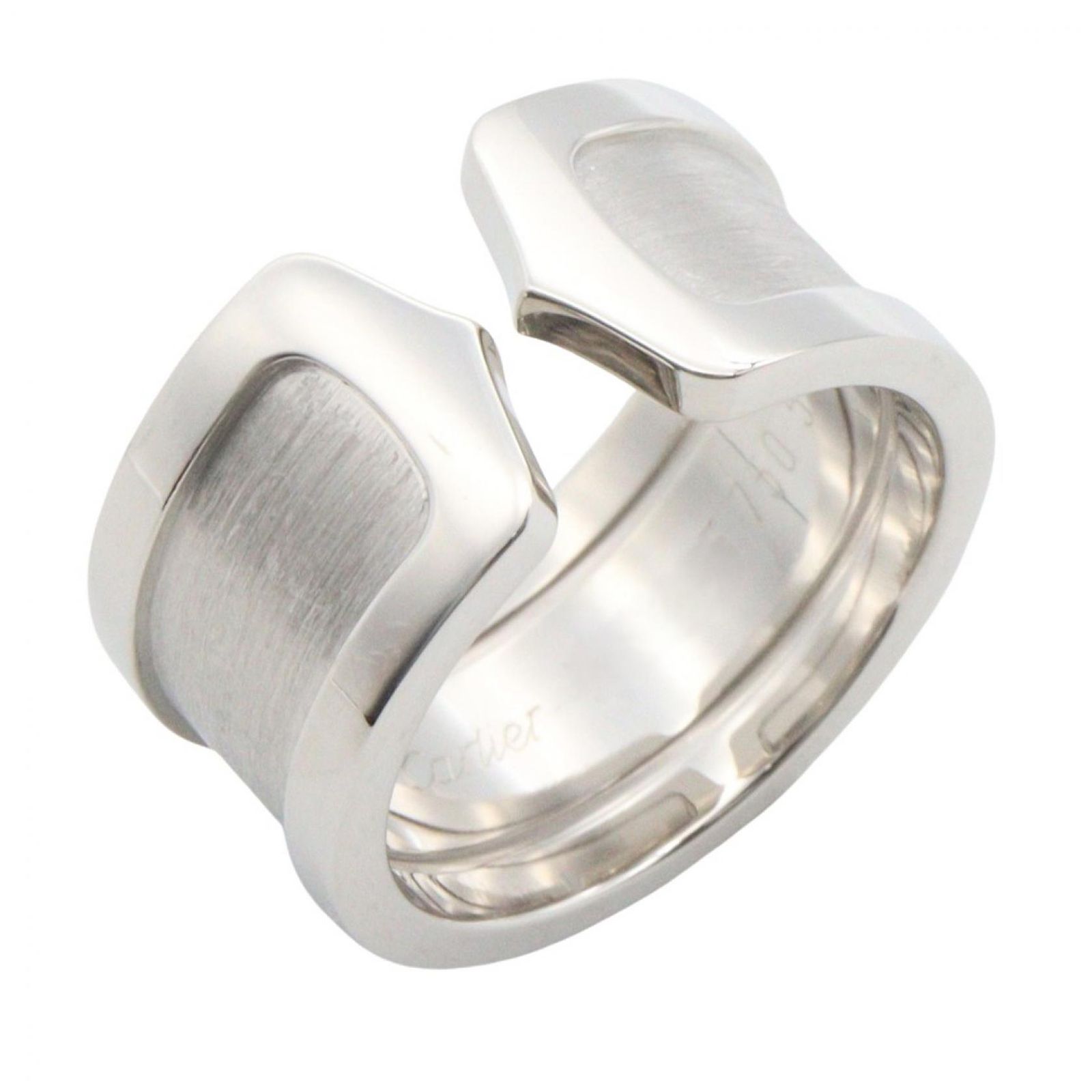 カルティエ CARTIER リング・指輪 C2ワイド リング K18WG（ホワイトゴールド） C2ワイド リング レディース Used A