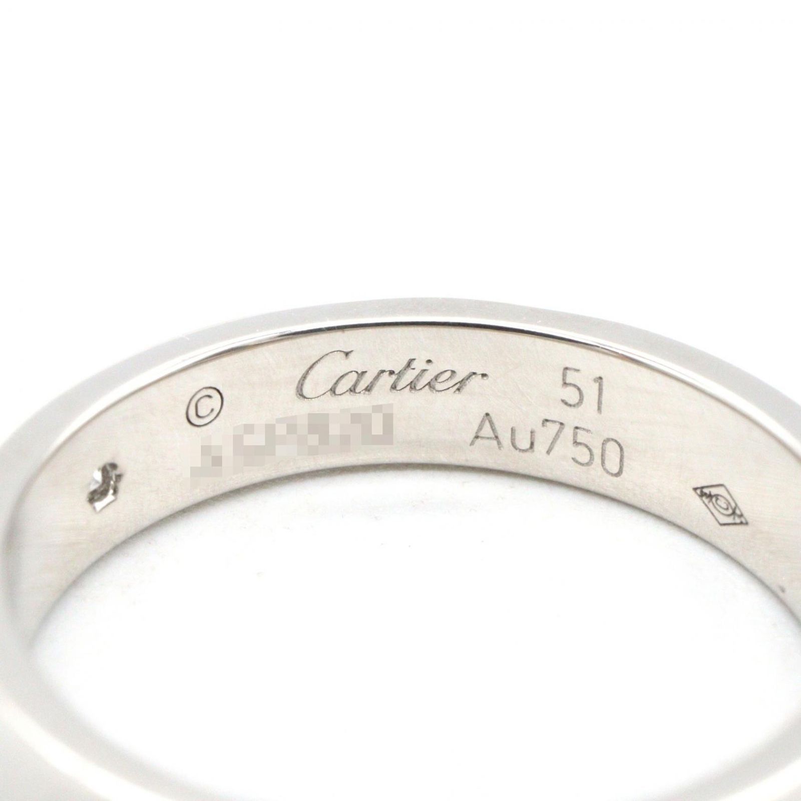 カルティエ CARTIER リング・指輪 ミニラブリング 1PD K18WG（ホワイト