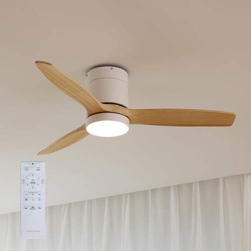 【新品】シーリングファンライト シーリングファン リモコン付き 3枚羽 照明器具 天井照明 間接照明 空気循環 冷暖房換気LED対応 静音 省エネ 北欧 おしゃれ DCモータ 調光調色 6段階風速調整 OFFタイマー機能 flit (ナチュラ 7cea9b06