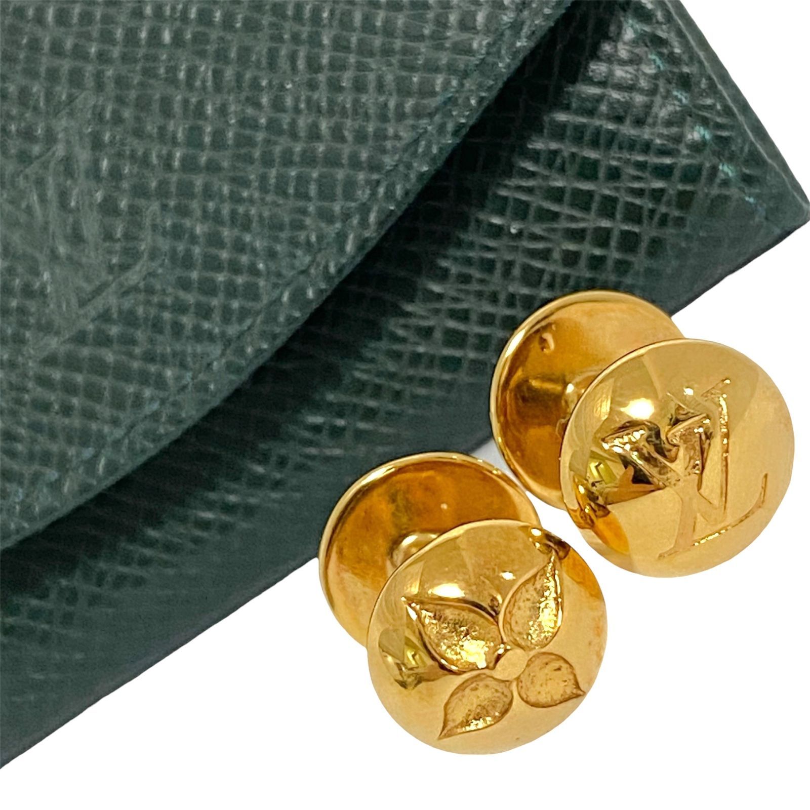 4912 LOUIS VUITTON ルイヴィトン カフリンクス カフス ブトン ドゥ マンシェット ケース付き M30974