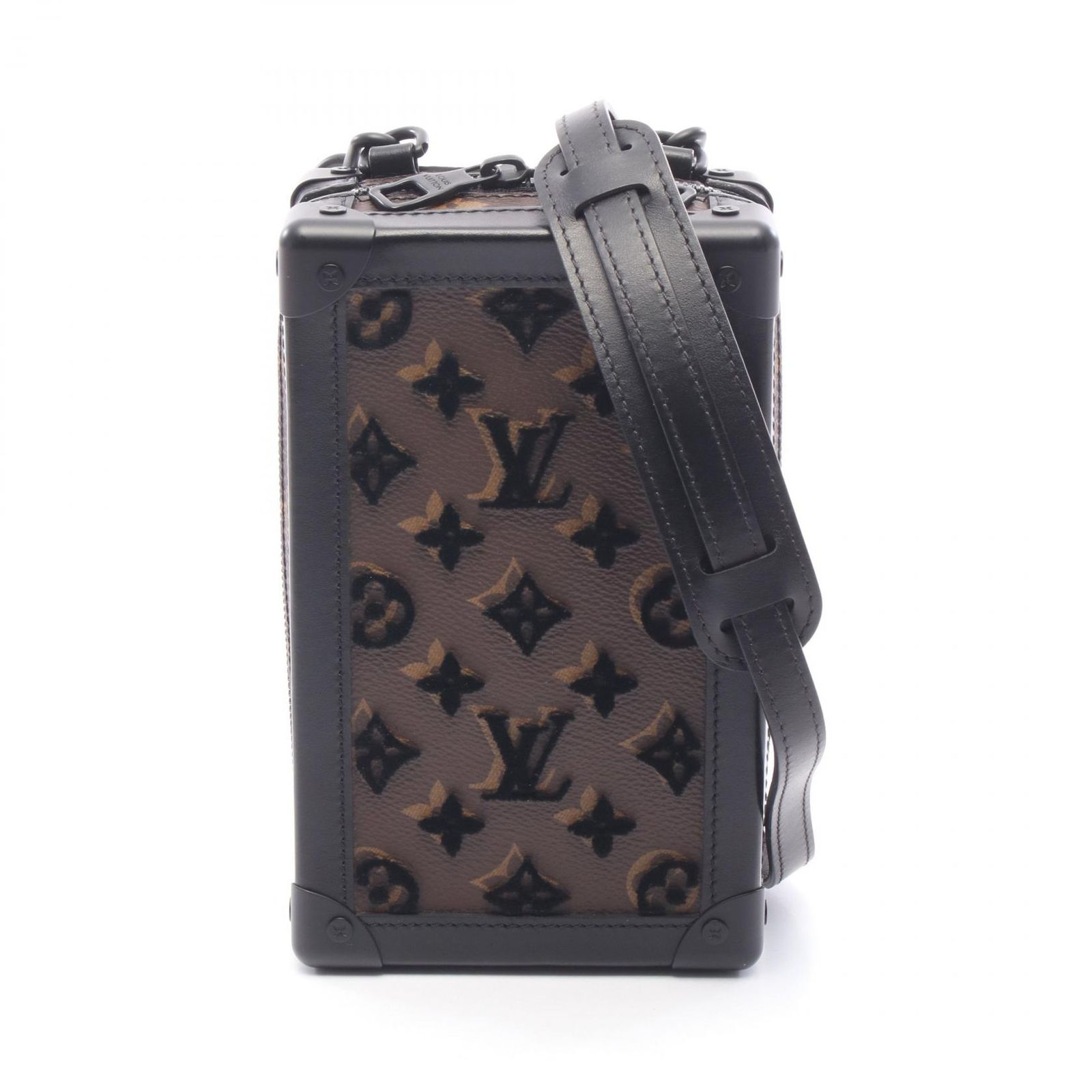 ルイ・ヴィトン LOUIS VUITTON ショルダーバッグ ヴァーティカル ソフトトランク M45044 PVCコーティングキャンバス レザー ヴァーティカル・ソフトトランク レディース