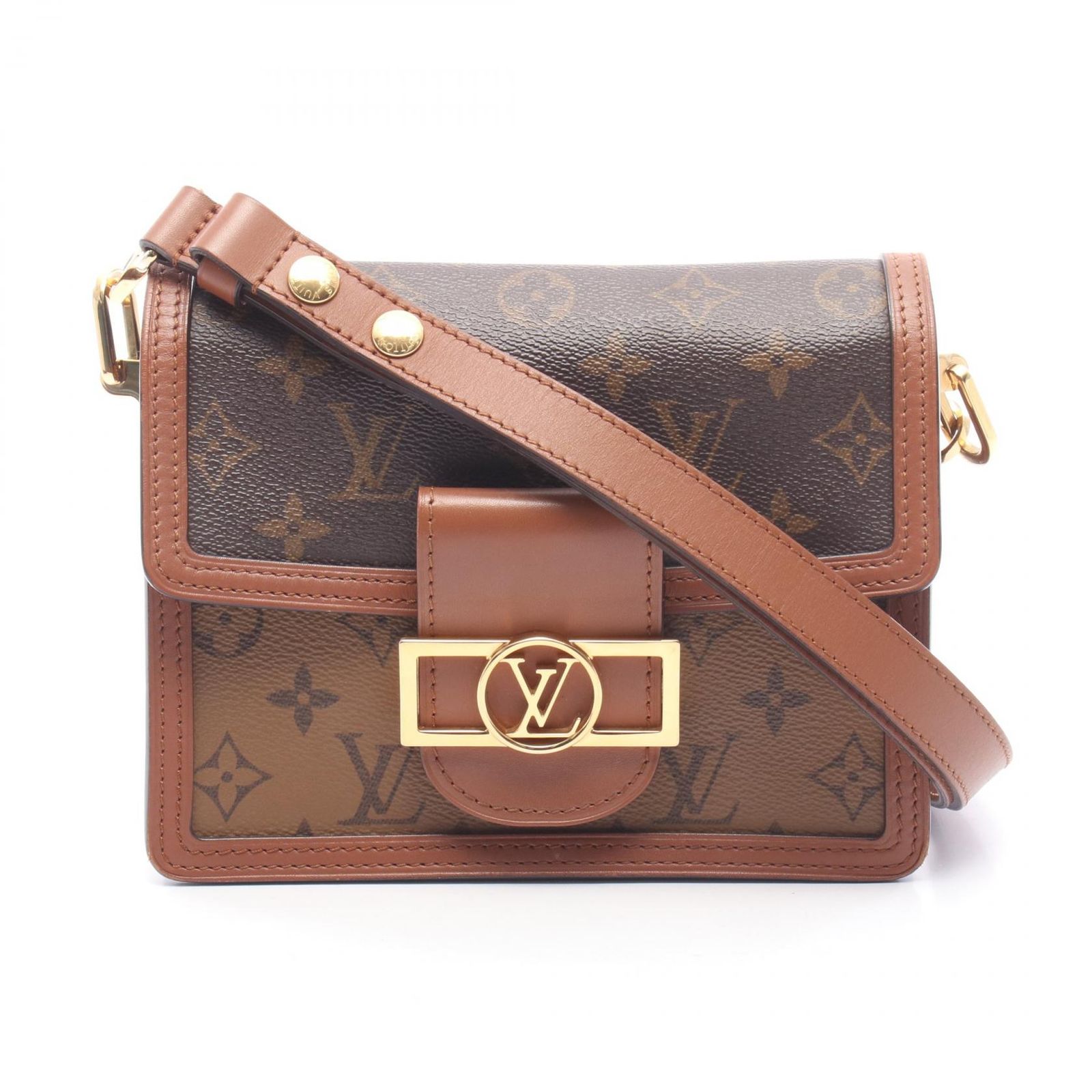ルイ・ヴィトン LOUIS VUITTON ショルダーバッグ ドーフィーヌ MINI M44580 PVCコーティングキャンバス レザー ドーフィーヌMINI レディース Used B