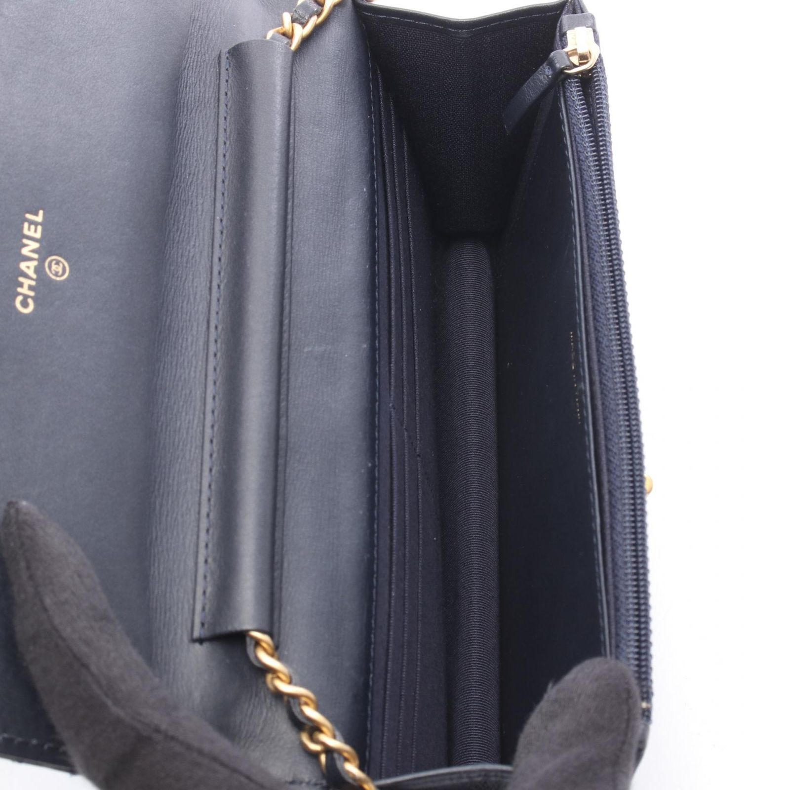 シャネル CHANEL ショルダーバッグ 2.55 ネイビー ラムスキン（羊革 
